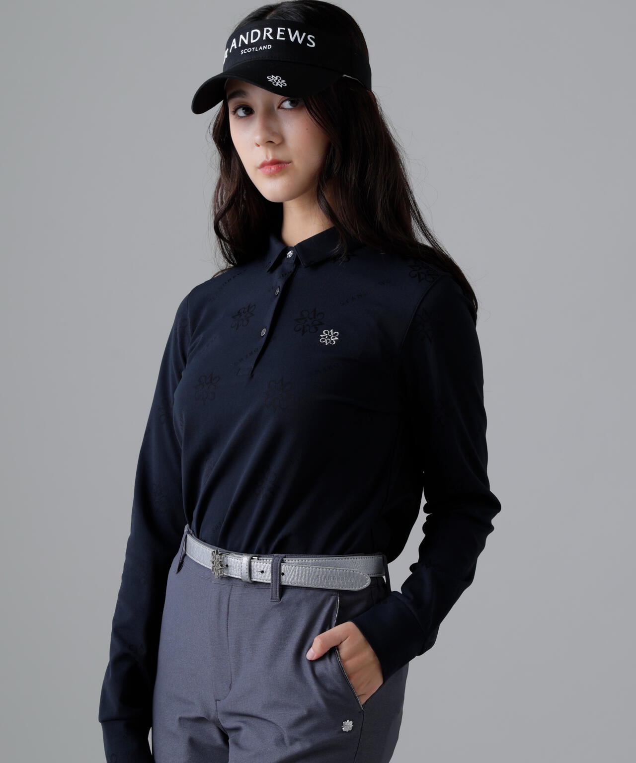 ロゴケルトジャガード長袖シャツ (WOMENS)