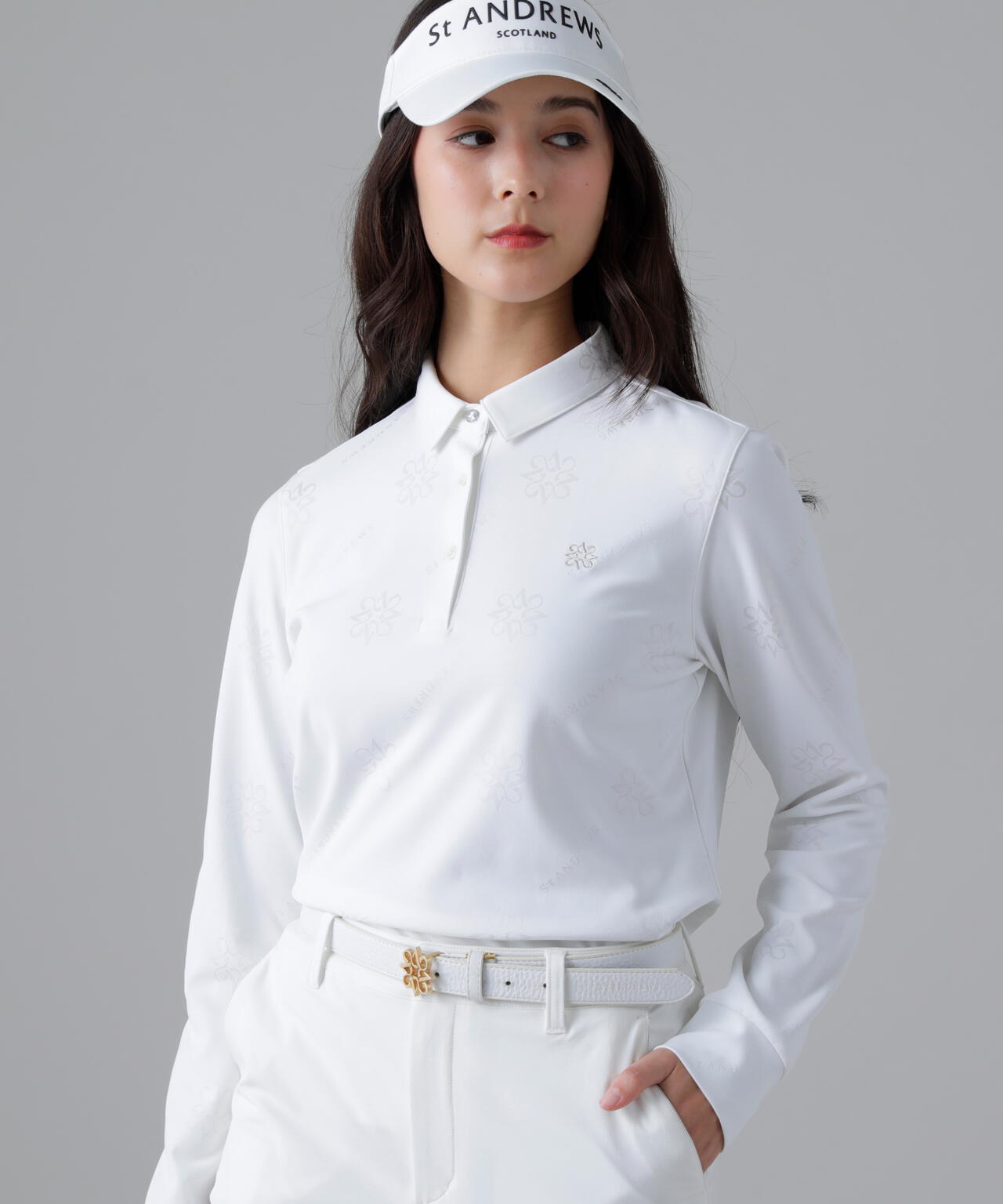 ロゴケルトジャガード長袖シャツ (WOMENS)