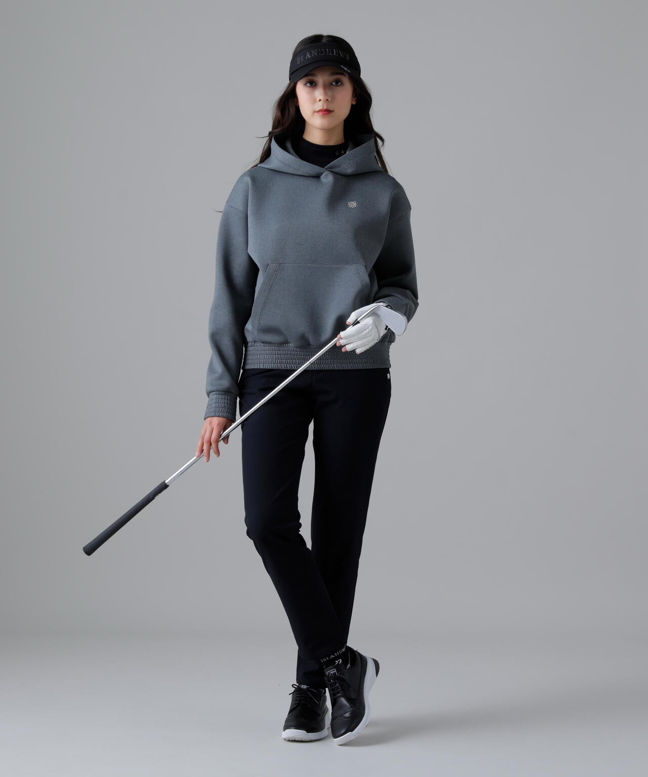 ST ANDREWS セントアンドリュース ダンボールニット パーカー S St ANDREWS セントアンドリュース レディース ゴルフウェア 長袖