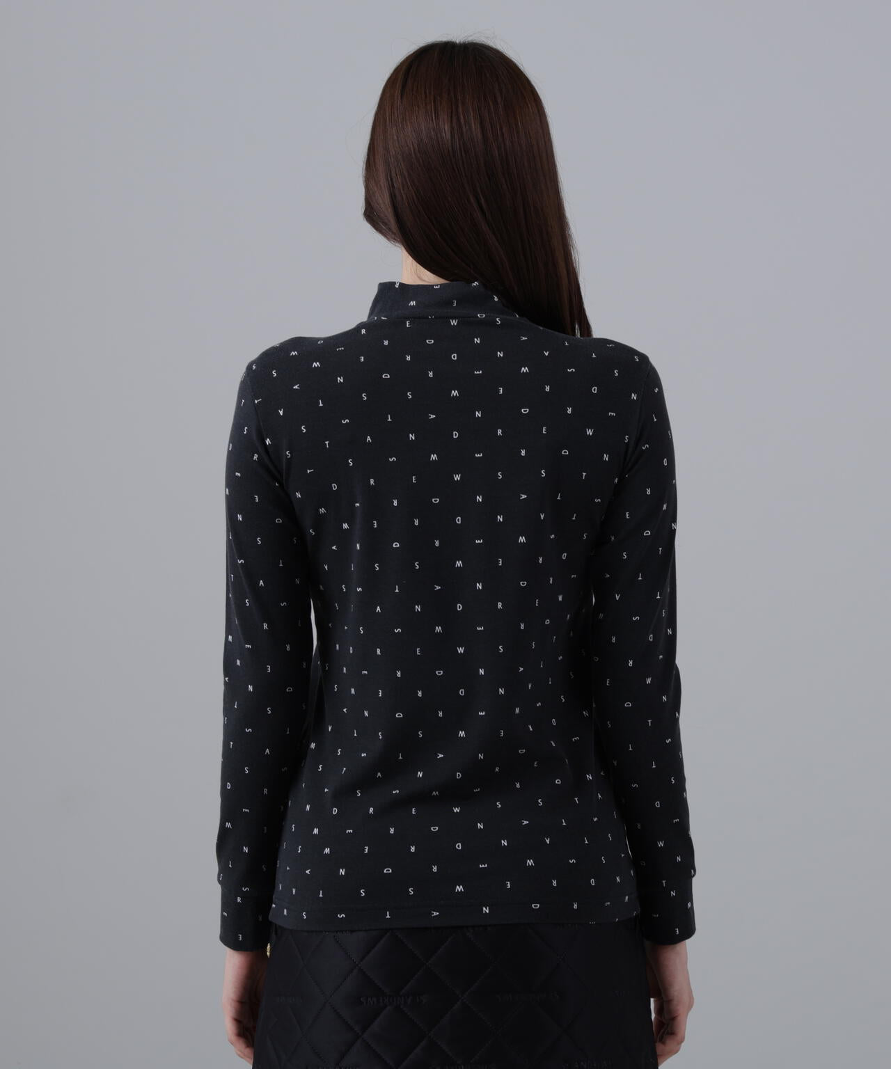 ソリストヒートミニロゴプリント長袖ハイネックカットソー (WOMENS)