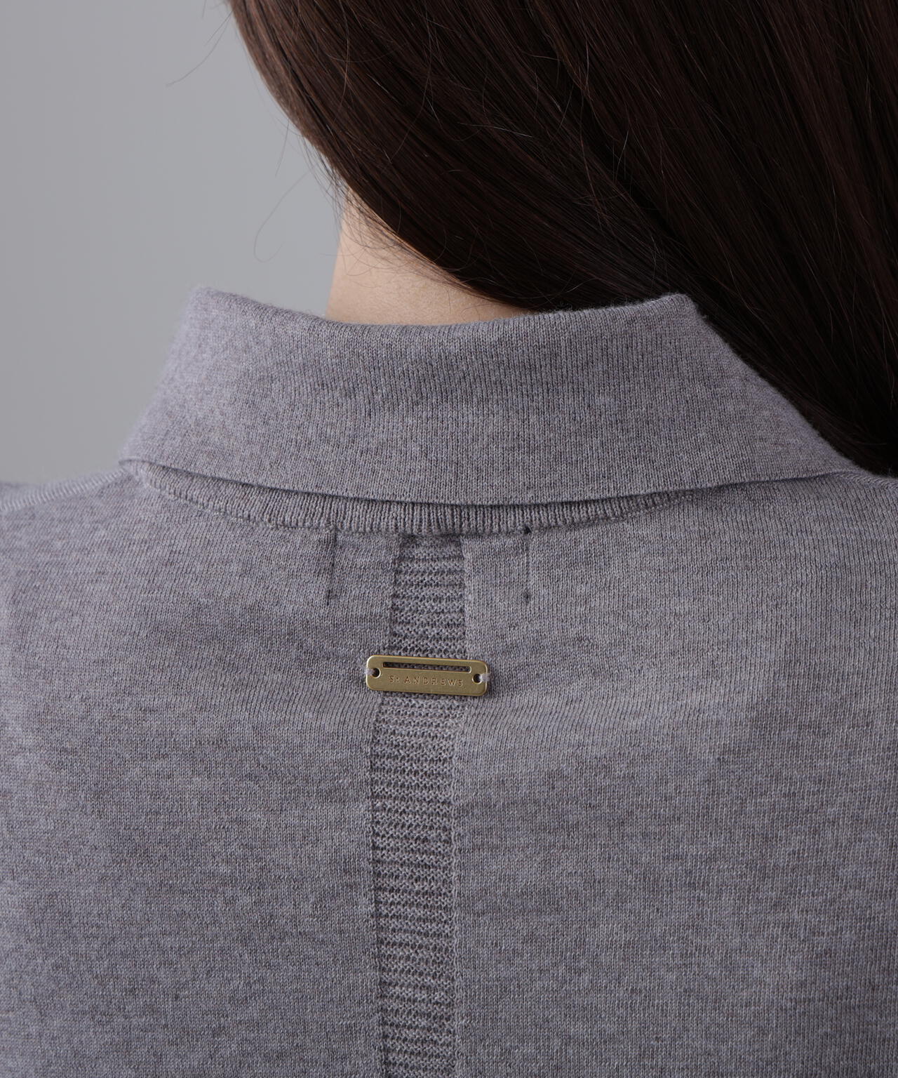 16G天竺襟付きクルーネックニットプルオーバー (WOMENS)