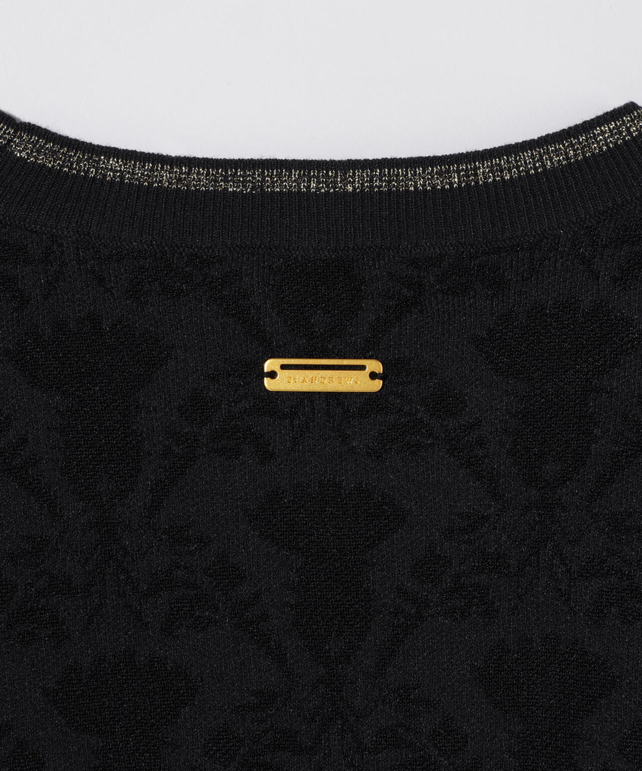 14Gアザミダマスクジャガードクルーネックニットプルオーバー (WOMENS