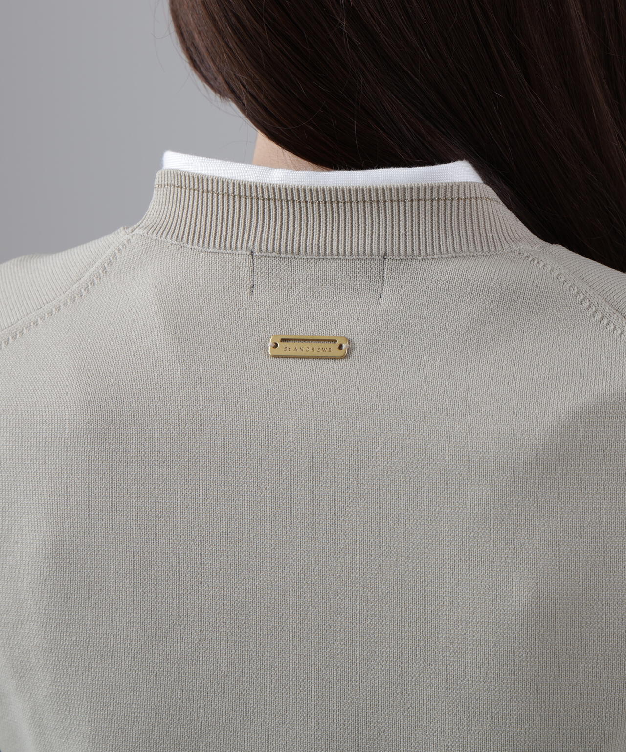 14G天竺×リブ クルーネックニットプルオーバー (WOMENS) | St ANDREWS