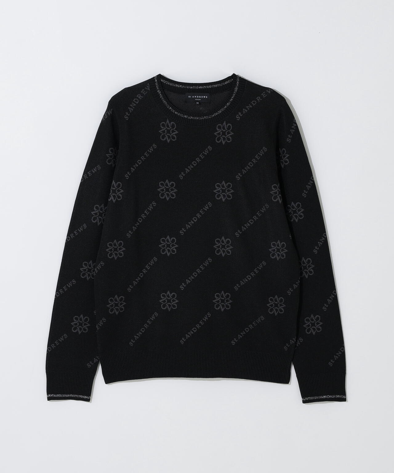 新品 セントアンドリュース ラメジャガード パンツ 定価39600円 青 M 新品 セントアンドリュース ラメジャガード パンツ 定価39600円