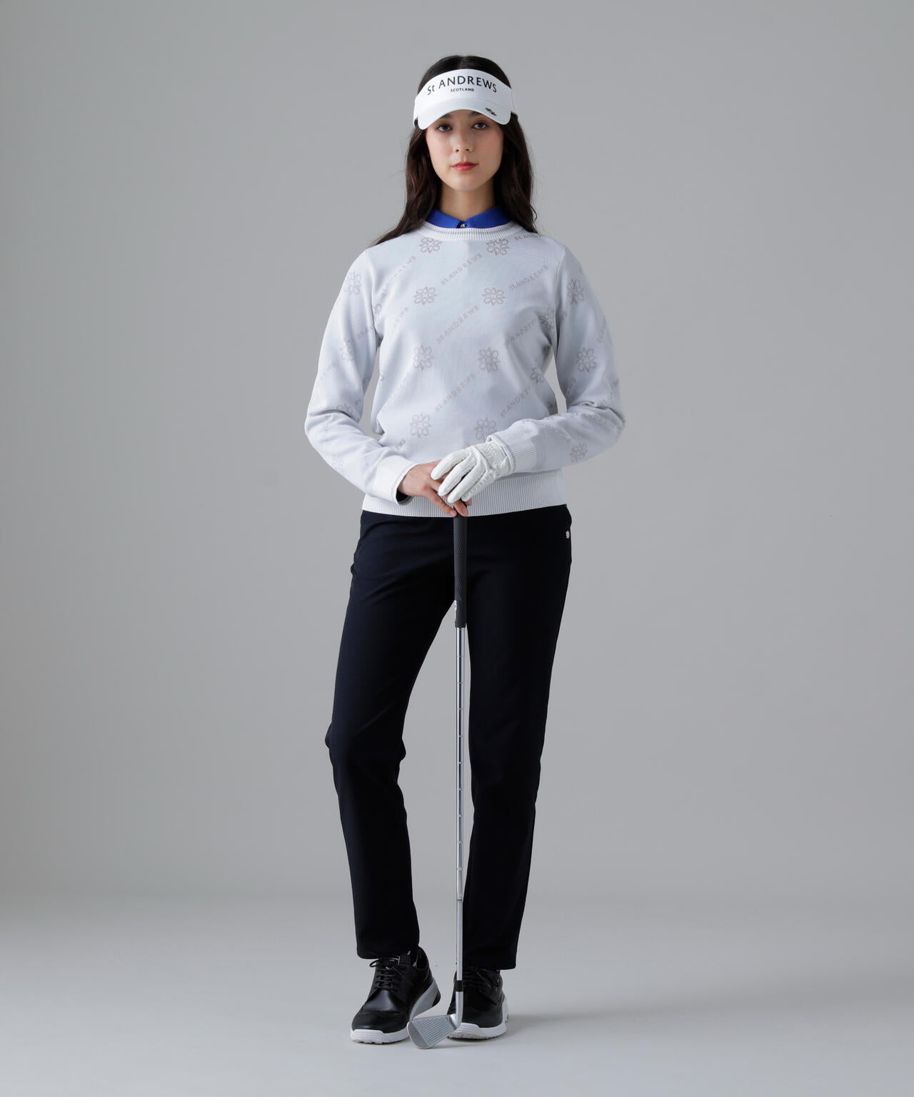 14Gロゴケルトジャガードクルーネックニットプルオーバー