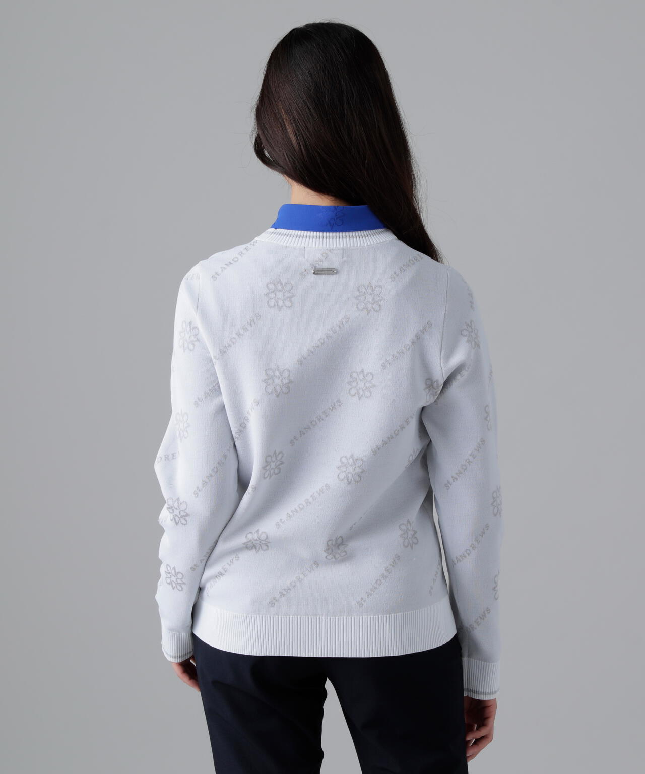 14Gロゴケルトジャガードクルーネックニットプルオーバー