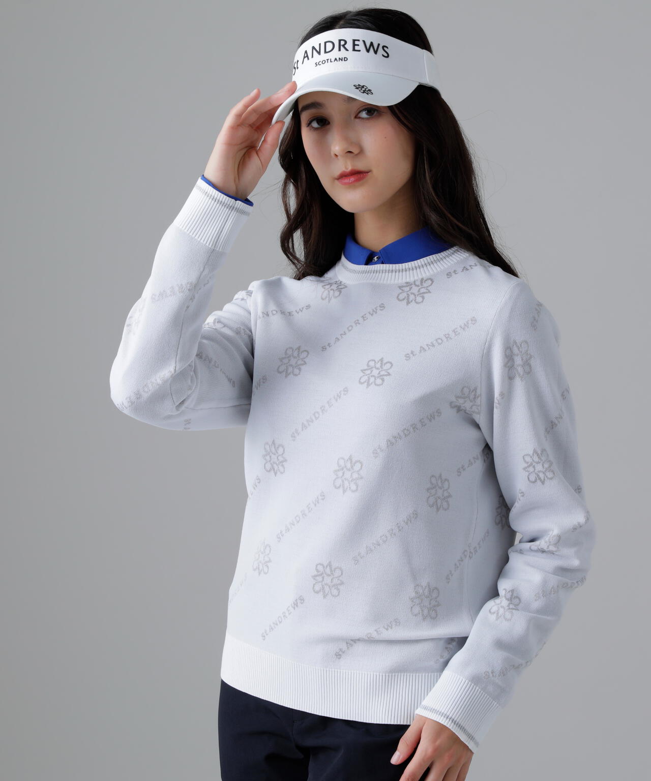14Gロゴケルトジャガードクルーネックニットプルオーバー (WOMENS)