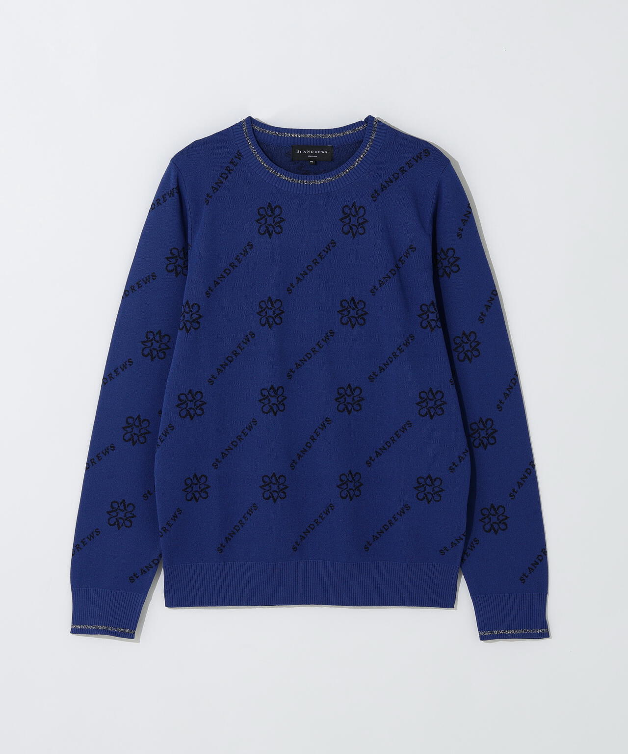 St Andrews ケルトプルオーバーニット 14Gロゴケルトジャガードクルーネックニットプルオーバー