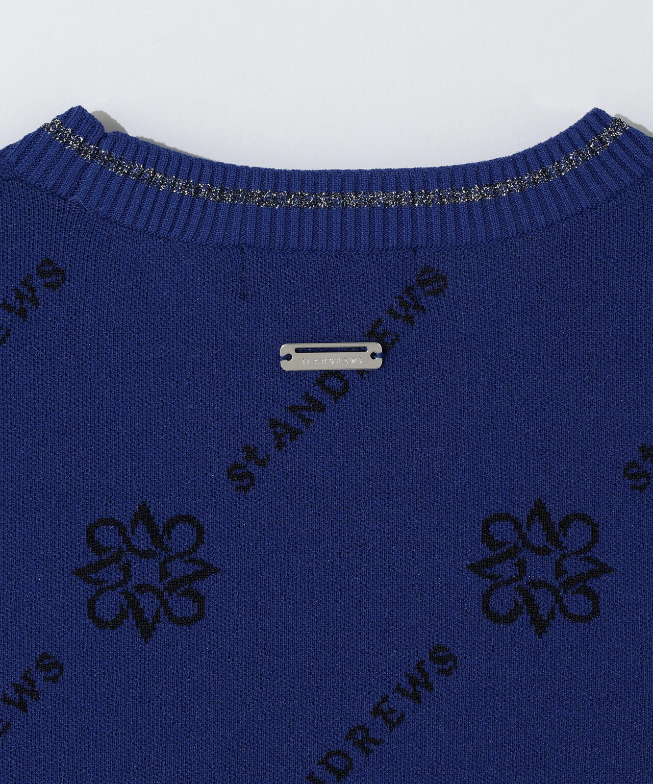 14Gロゴケルトジャガードクルーネックニットプルオーバー