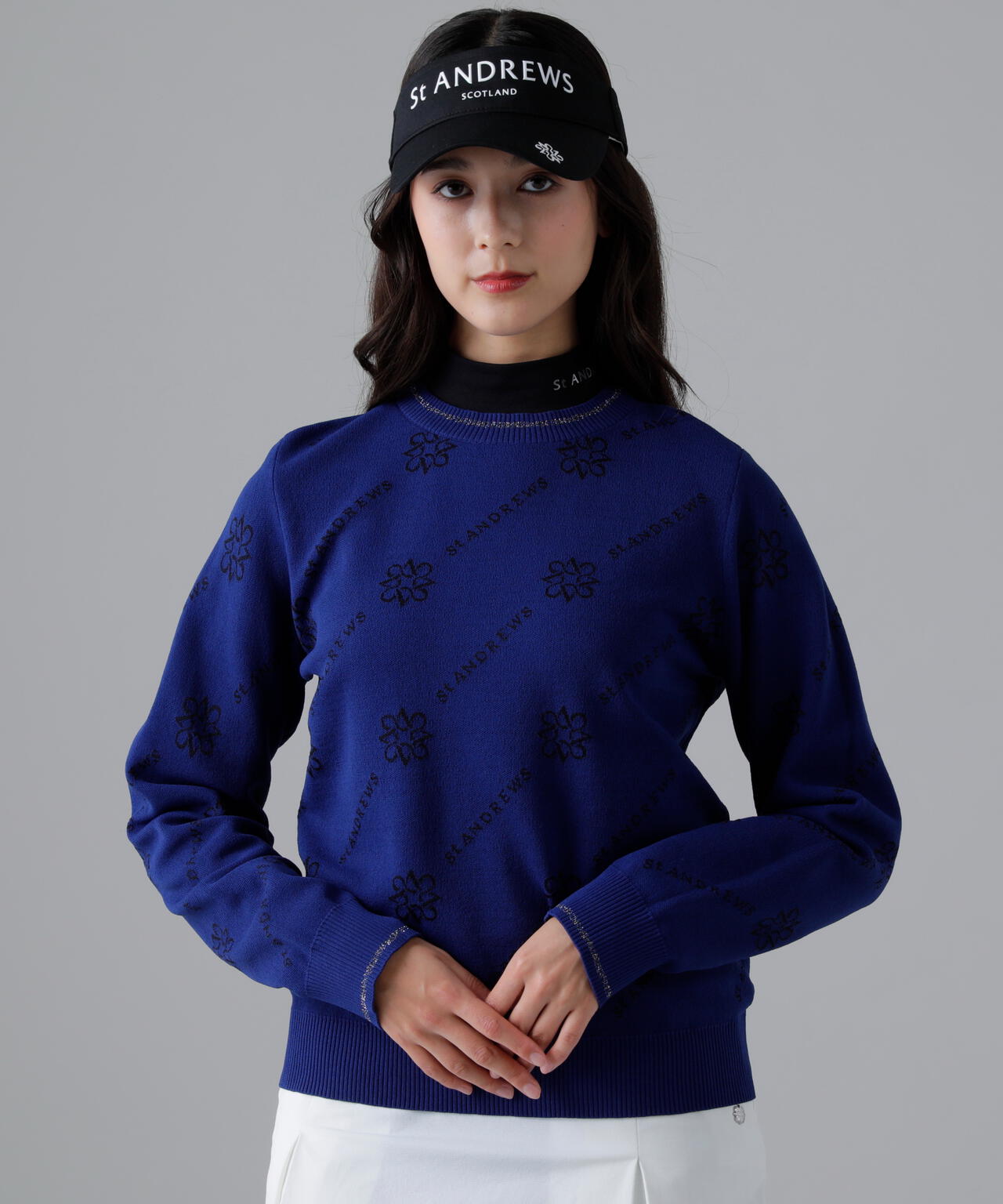14Gロゴケルトジャガードクルーネックニットプルオーバー (WOMENS)