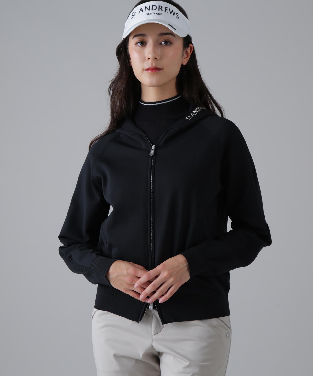 14G天竺×リブフルジップニットフーディ (WOMENS)