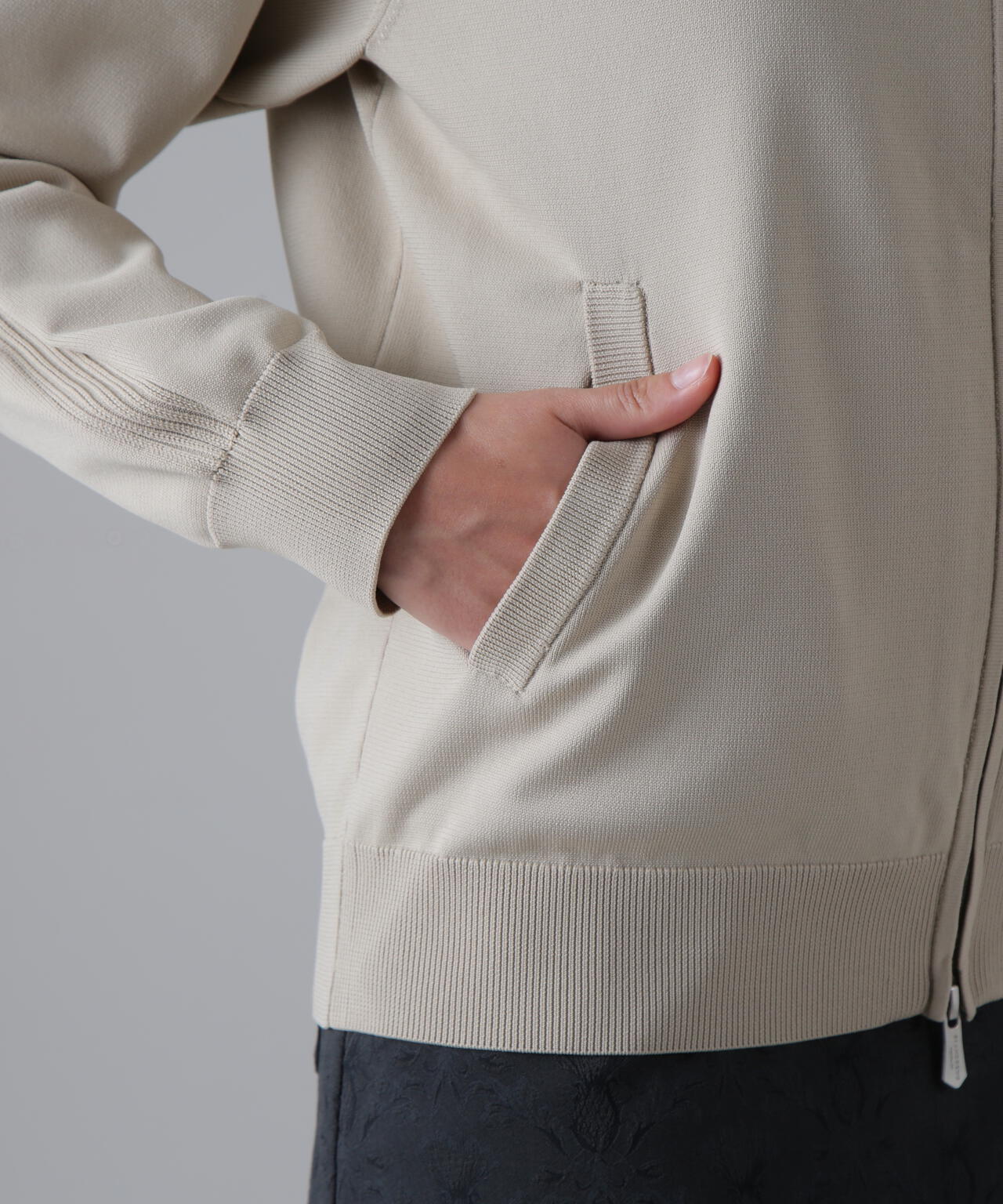 14G天竺×リブフルジップニットフーディ (WOMENS)