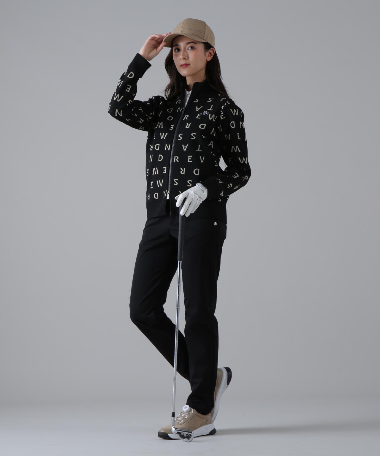 14Gロゴジャガードフルジップニット (WOMENS)