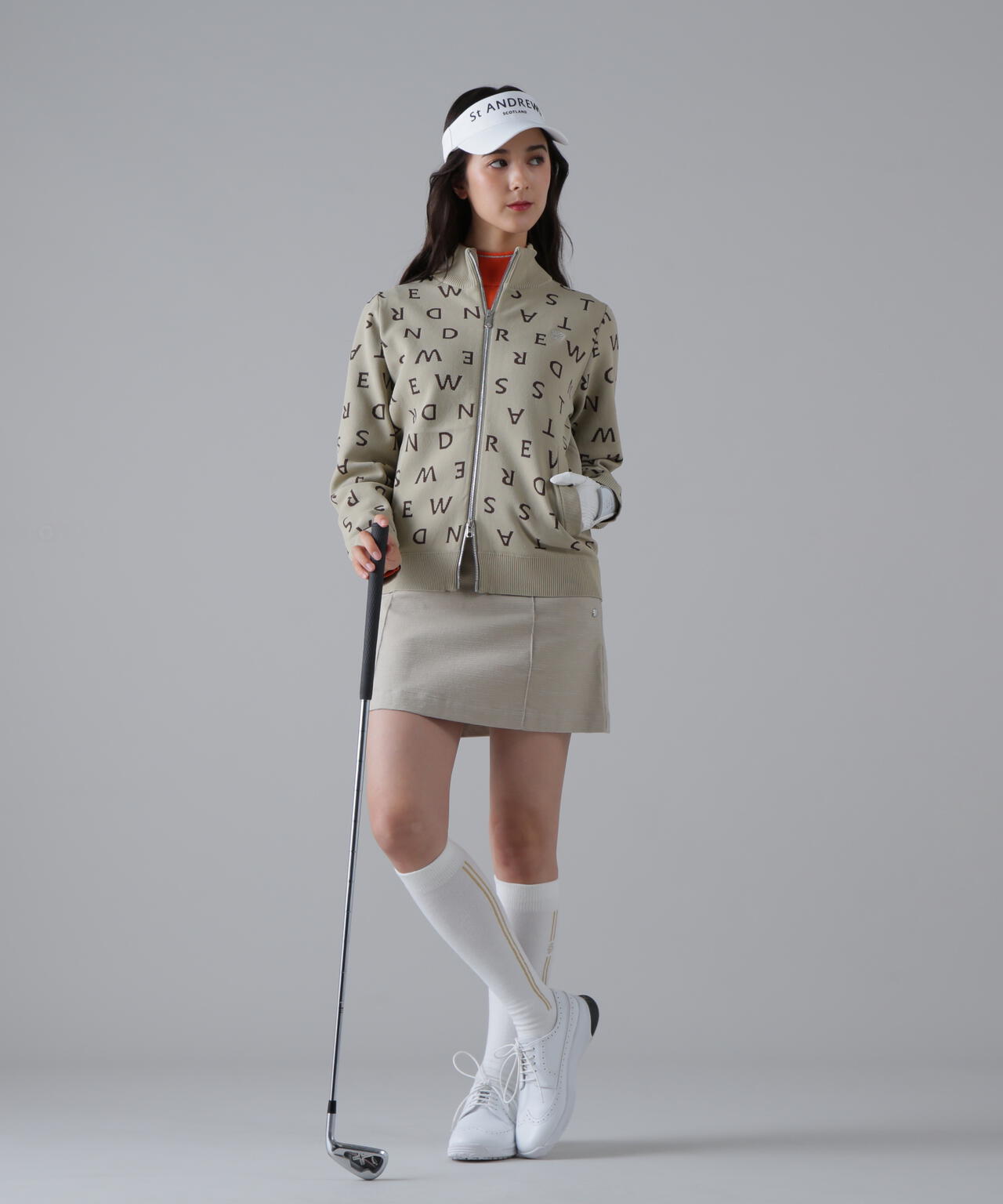 14Gロゴジャガードフルジップニット (WOMENS)