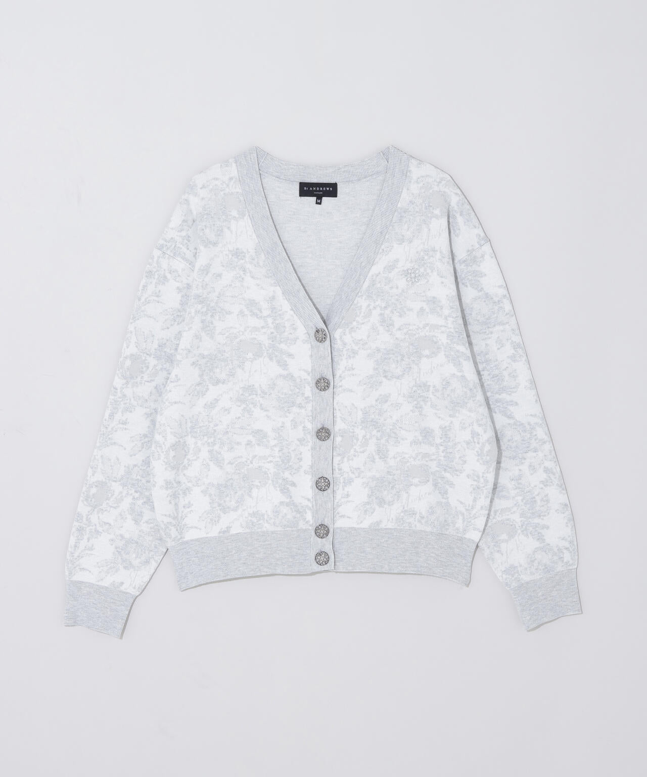 16Gボニースコットランドジャガードニットカーディガン (WOMENS)