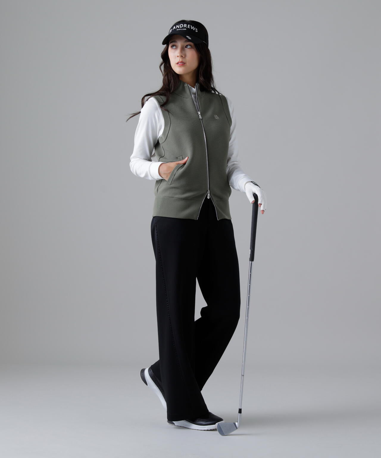 14Gフルジップアップニットベスト (WOMENS)