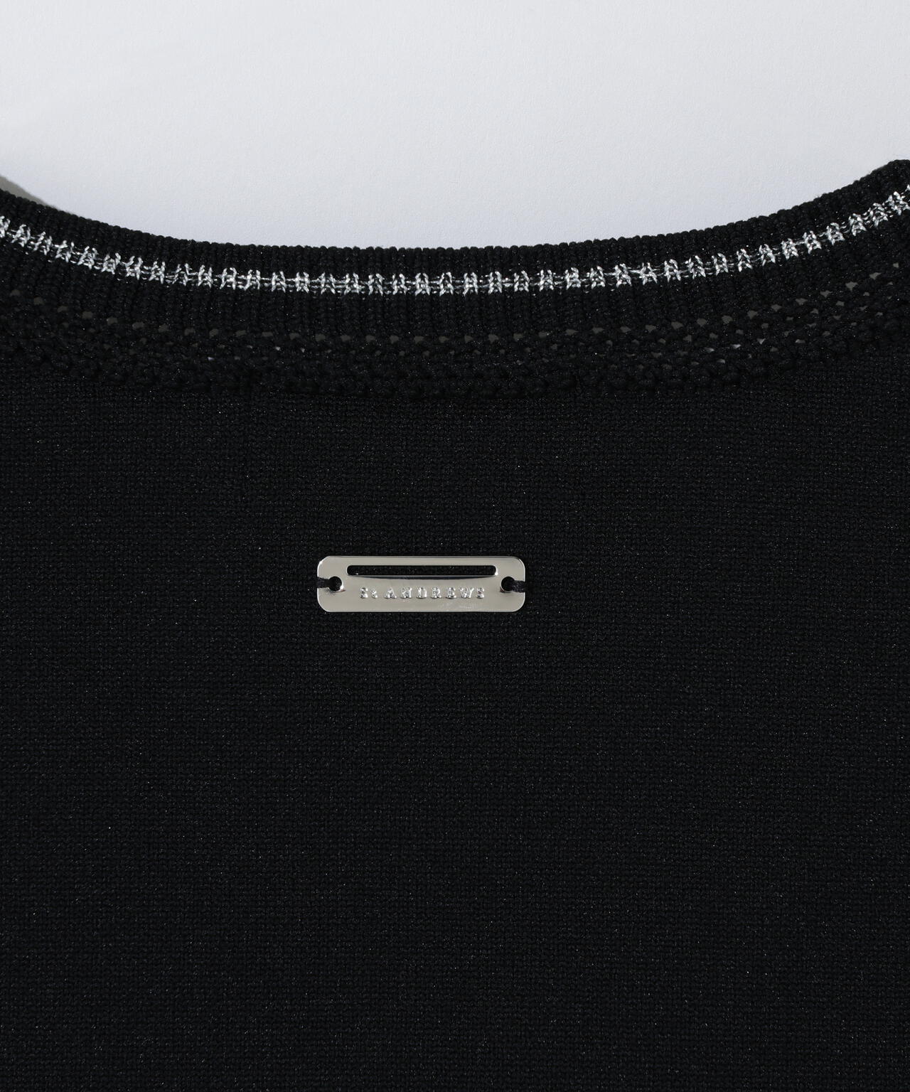 14G天竺×ケーブル Vネックニットベスト (WOMENS)