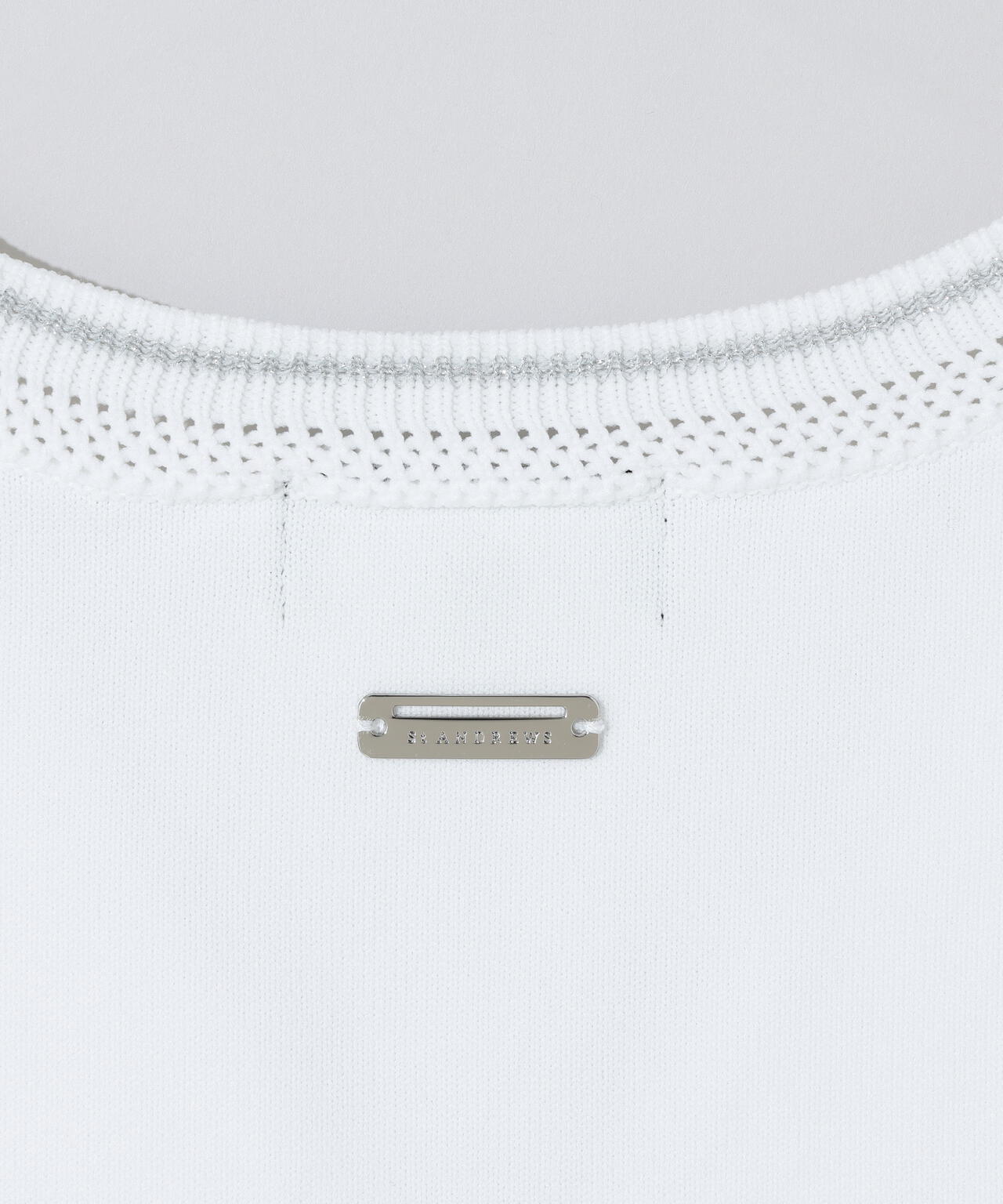 14G天竺×ケーブル Vネックニットベスト (WOMENS)