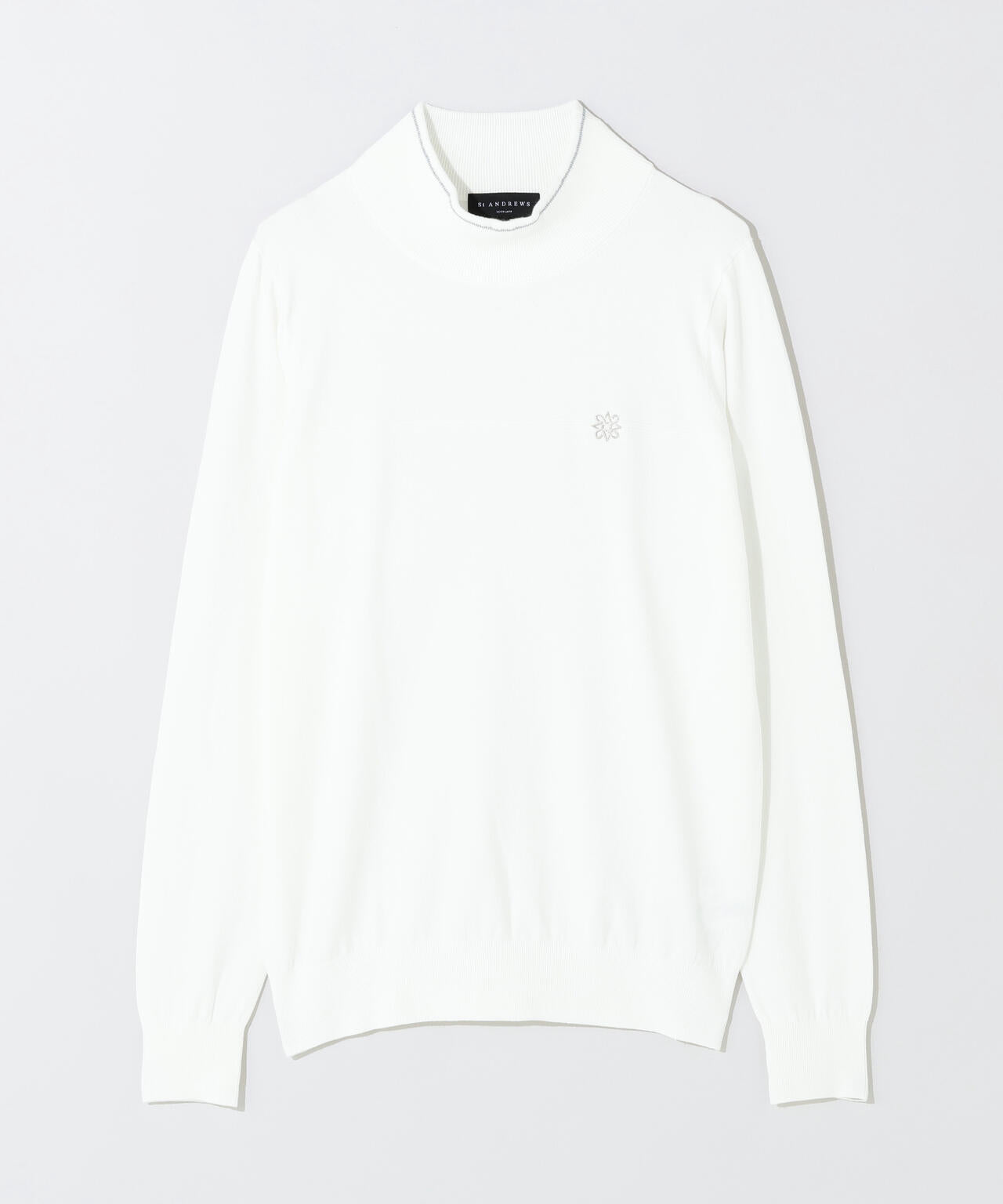 カシミヤタッチ天竺モックネックニットプルオーバー (WOMENS)