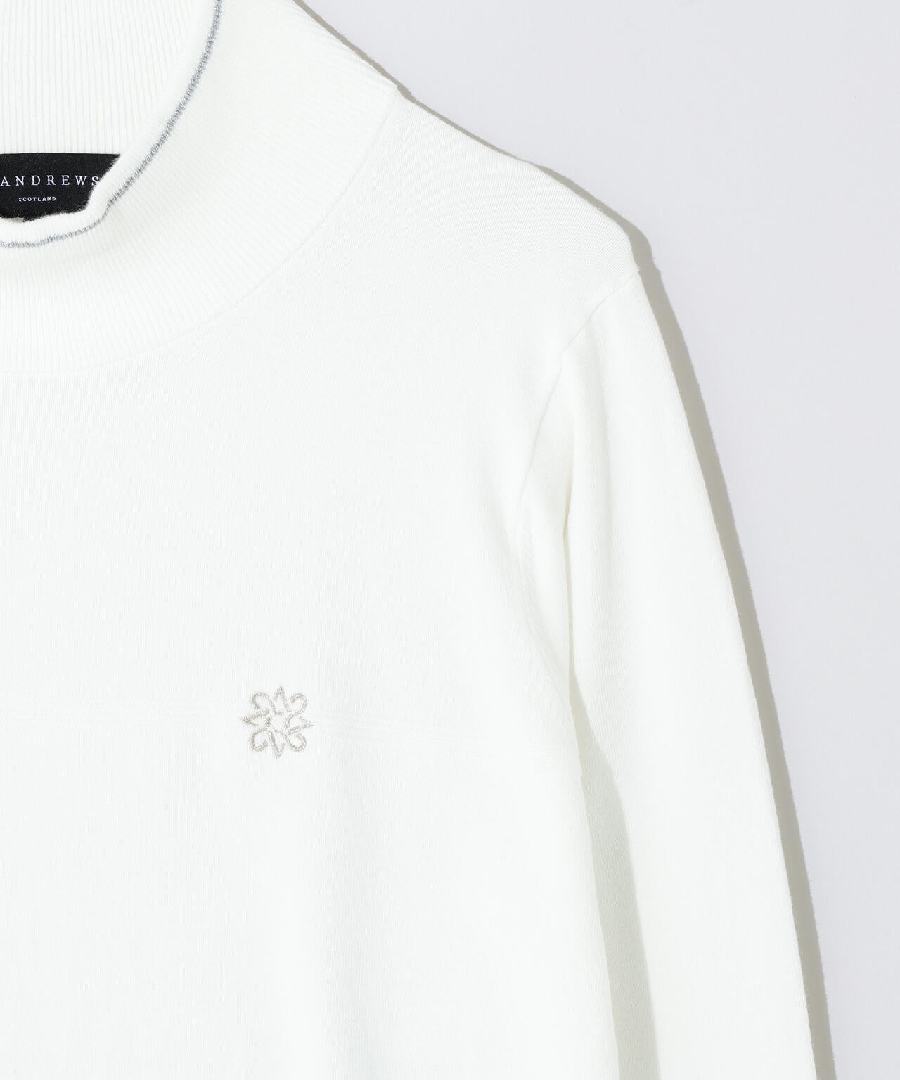 カシミヤタッチ天竺モックネックニットプルオーバー (WOMENS)