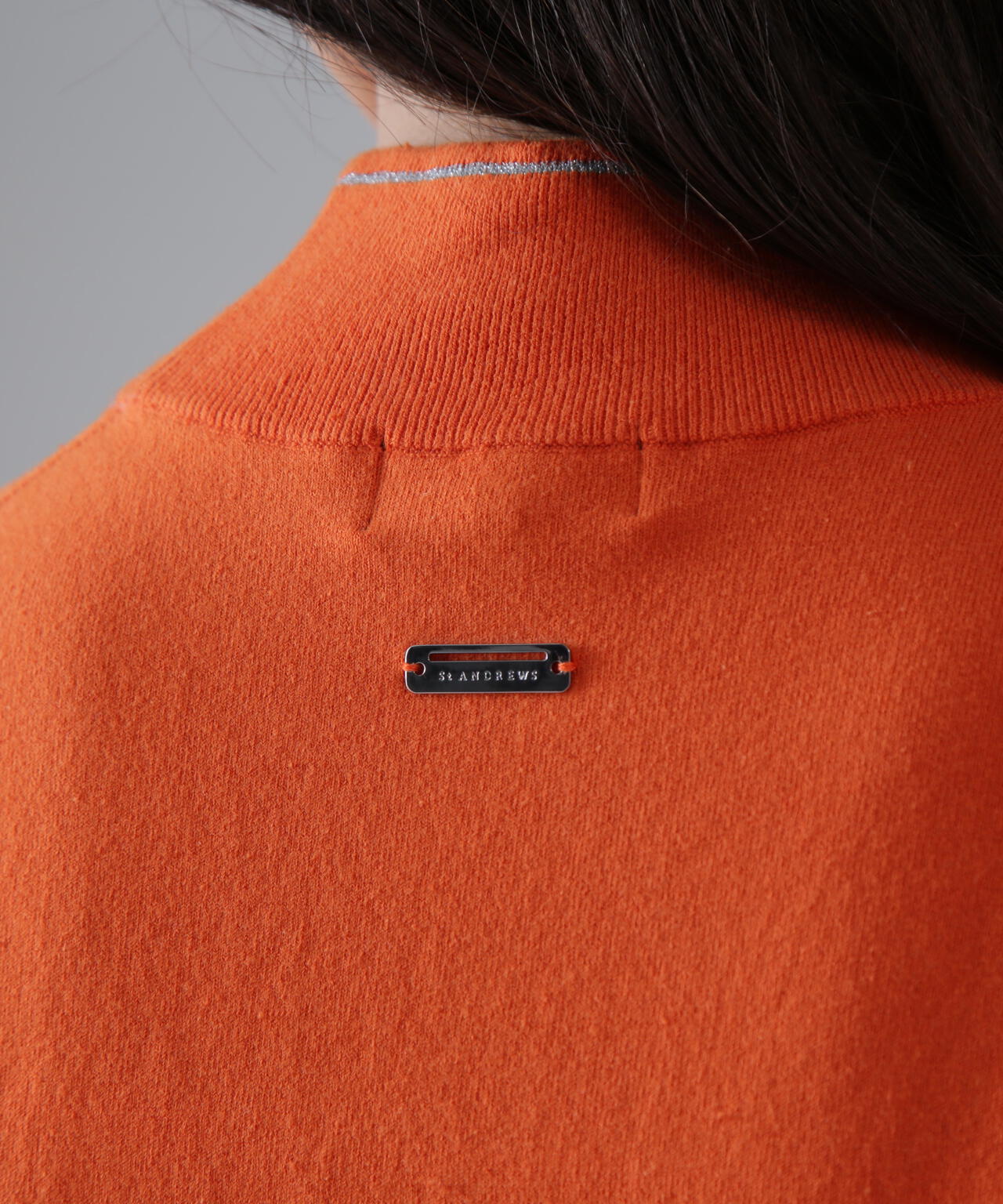 カシミヤタッチ天竺モックネックニットプルオーバー (WOMENS)