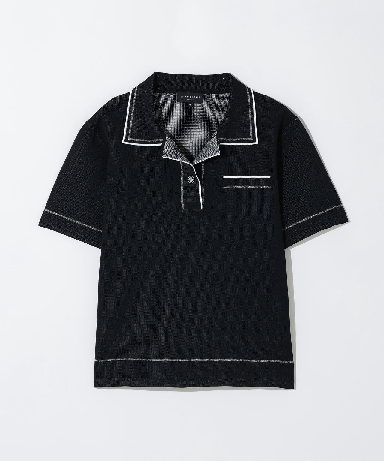 16Gダブルジャガード半袖ニットポロ (WOMENS)