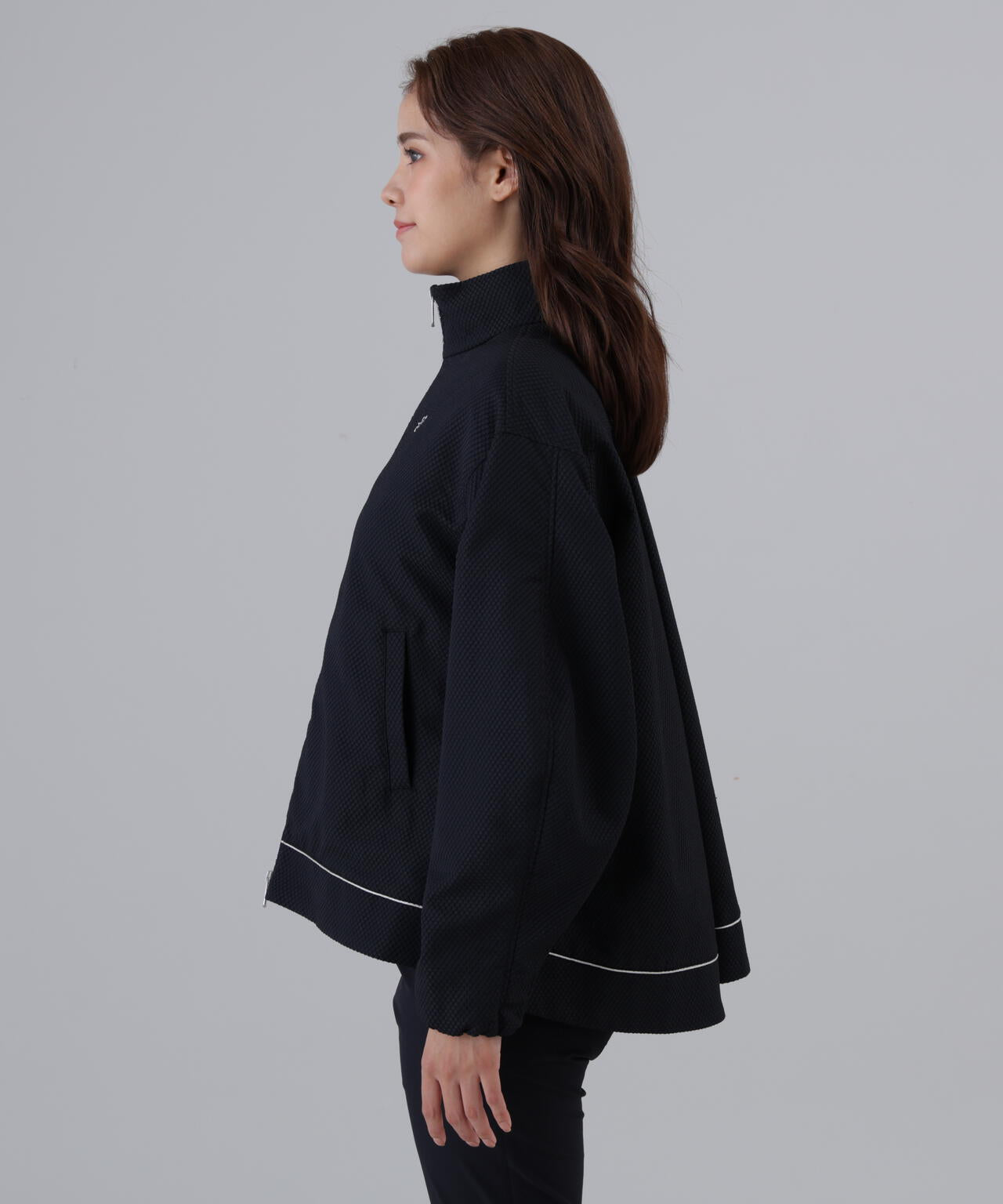 幾何学ジャガードブルゾン (WOMENS)