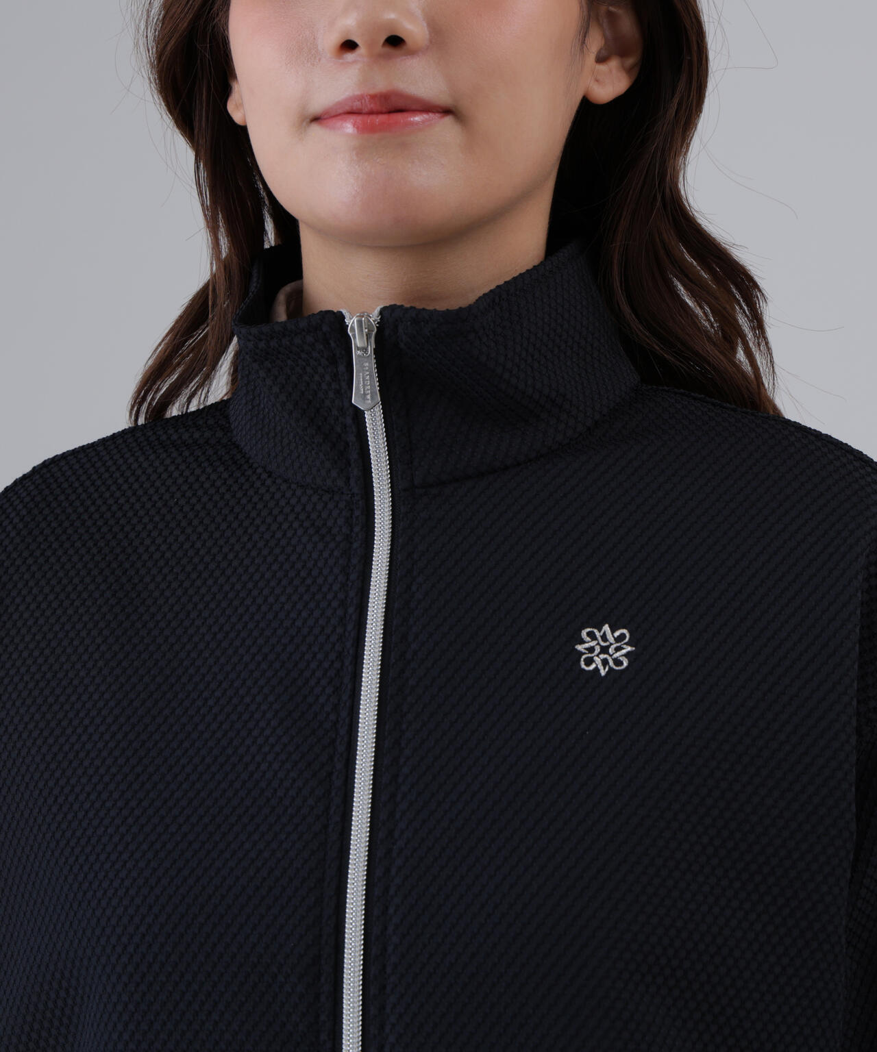 幾何学ジャガードブルゾン (WOMENS)