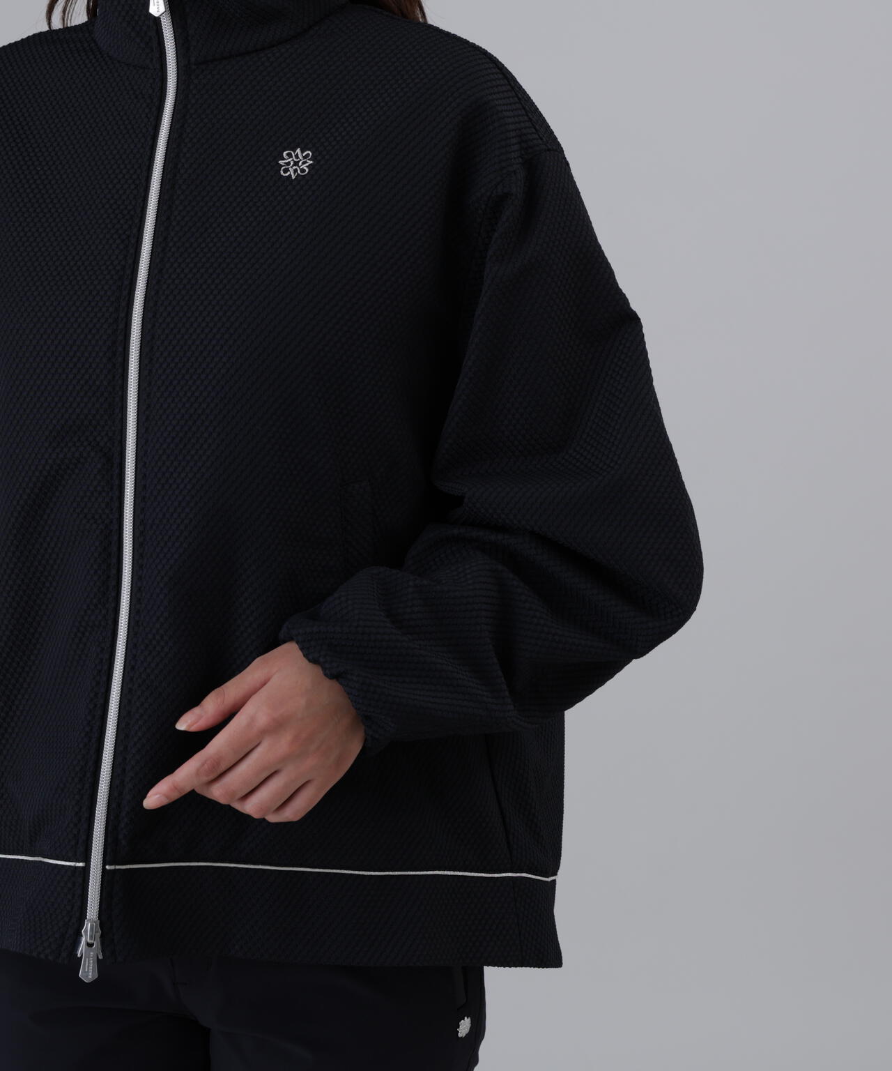 幾何学ジャガードブルゾン (WOMENS)