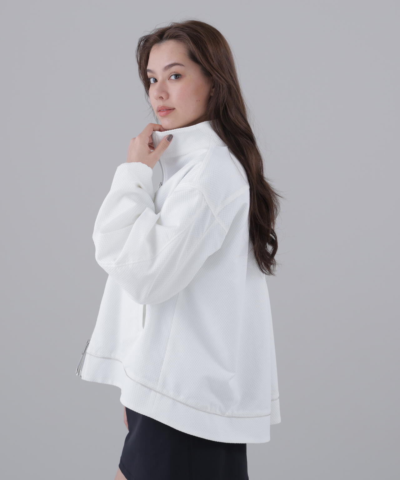 幾何学ジャガードブルゾン (WOMENS)