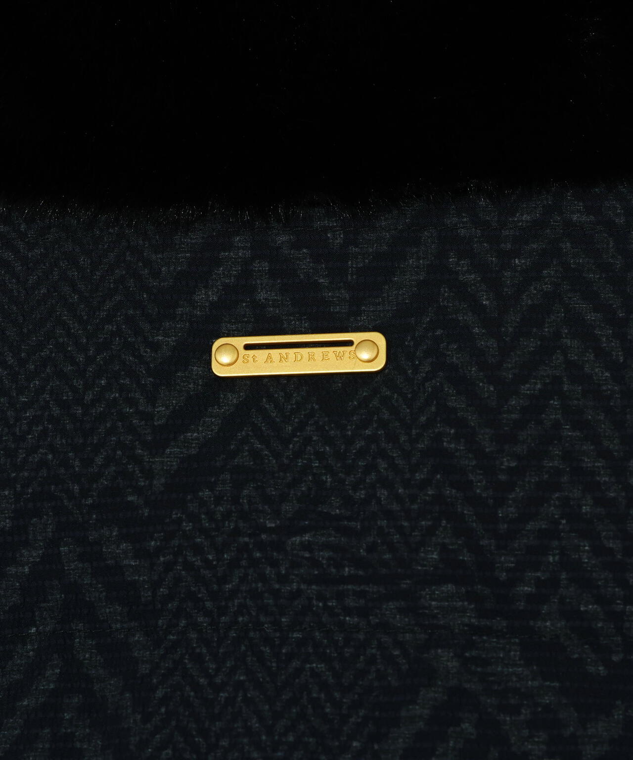 ヘリンボーンプリント中綿キルトブルゾン (WOMENS)