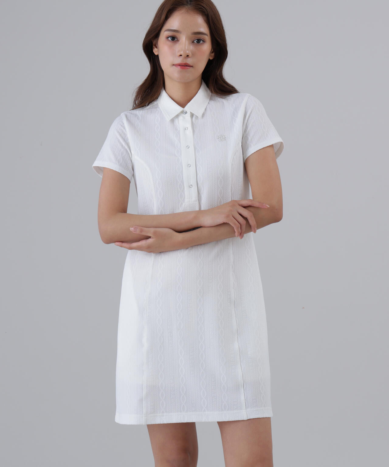 縄柄リンクス半袖ワンピース (WOMENS)