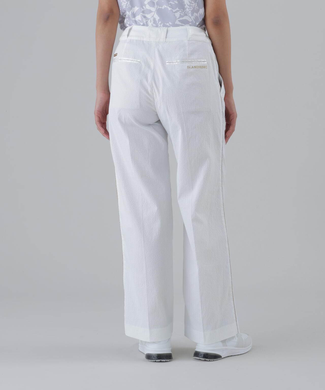 ST ANDREWS パデッドパンツ ホワイト ストレッチ】ドビーサッカーパンツ (WOMENS) | St ANDREWS（セント