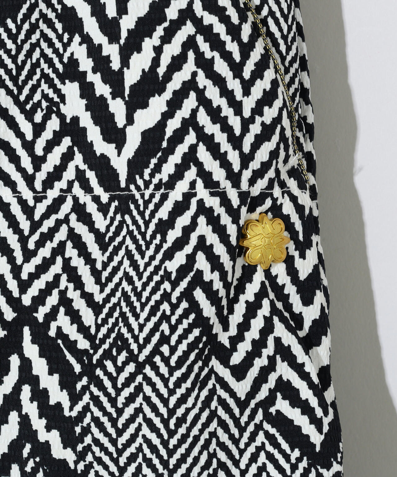 ヘリンボーンプリント中綿キルトスカート (WOMENS)