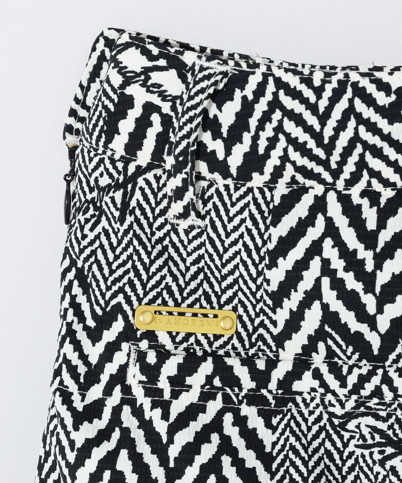 ヘリンボーンプリント中綿キルトスカート (WOMENS)