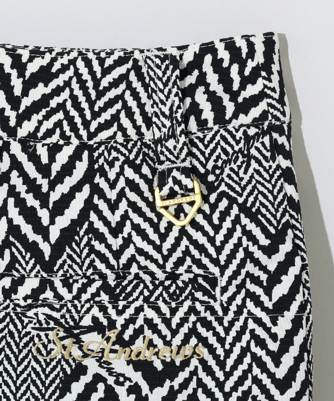 ヘリンボーンプリント中綿キルトスカート (WOMENS)