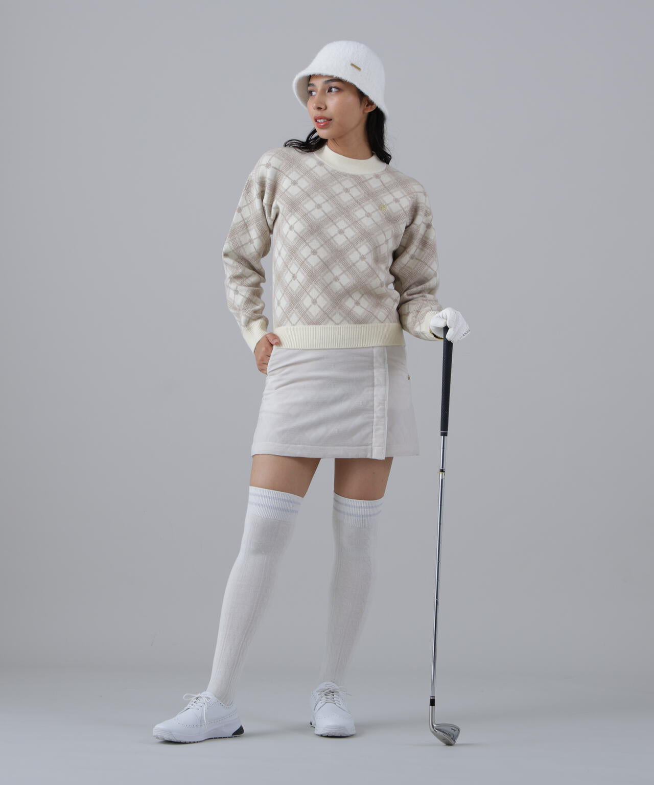 バイアスチェックジャガードスカート (WOMENS)