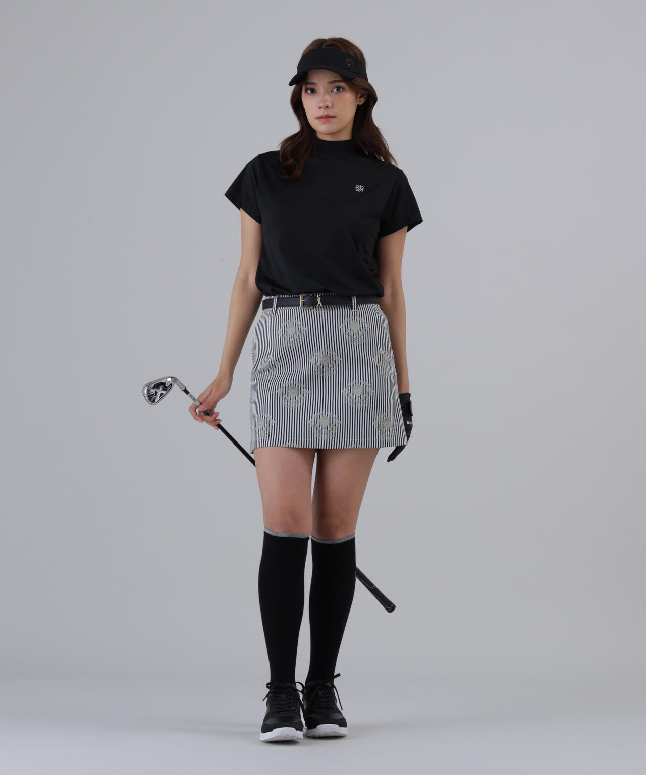 ストレッチ】ロンドンストライプアザミジャガードスカート (WOMENS