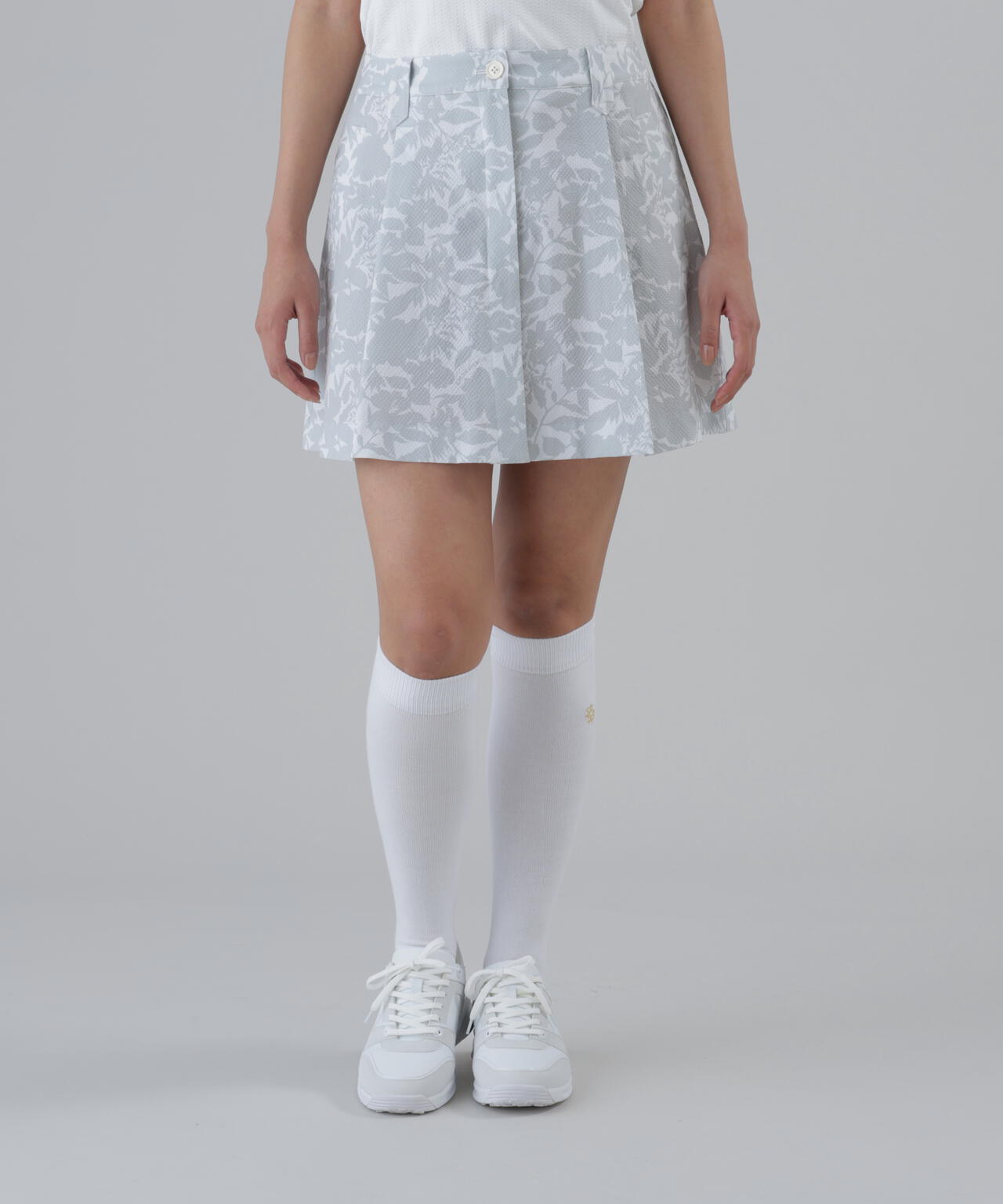 吸水速乾】【ストレッチ】シャドーボタニカルプリントスカート (WOMENS