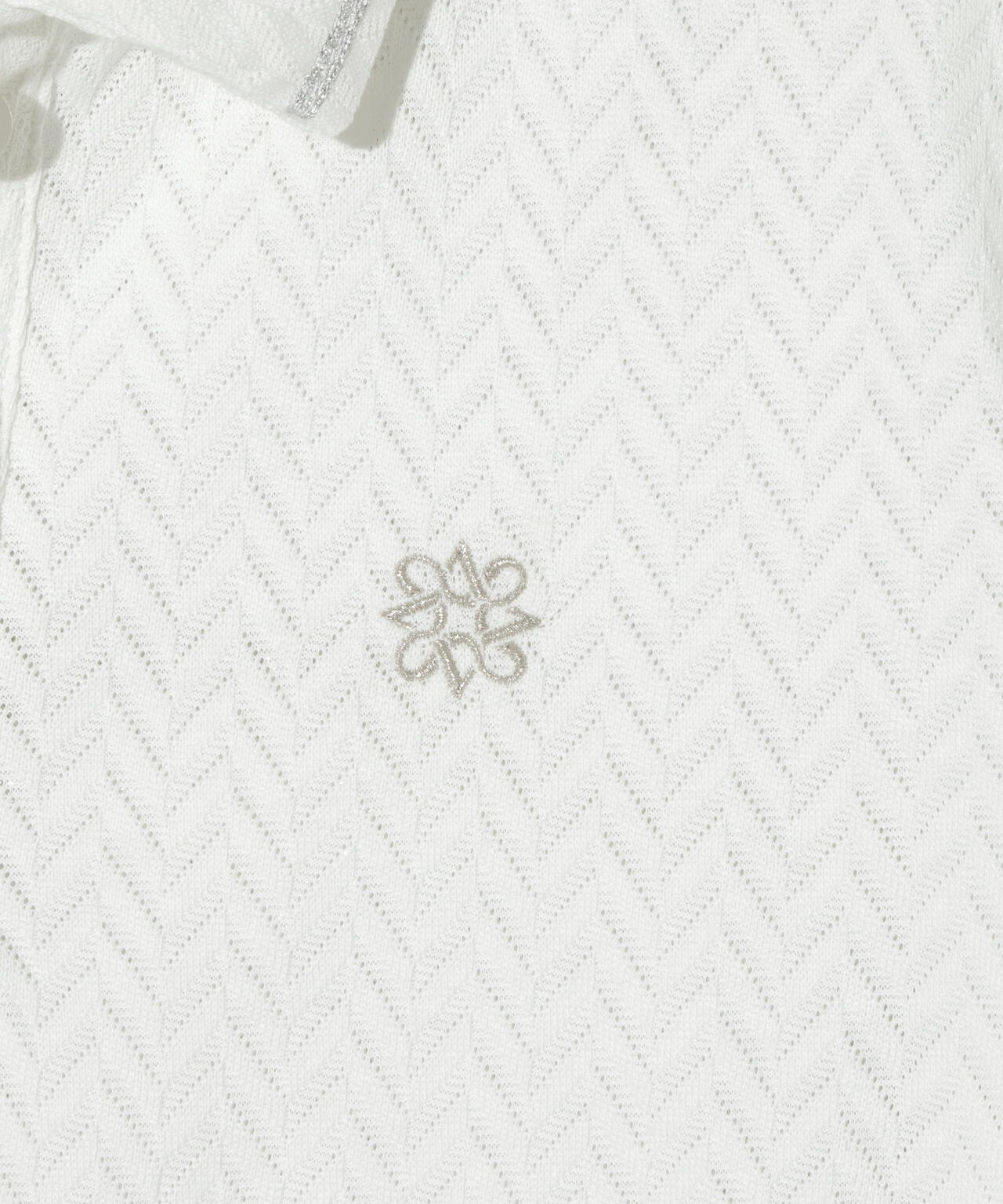 ヘリンボーンジャガード半袖ポロシャツ (WOMENS)