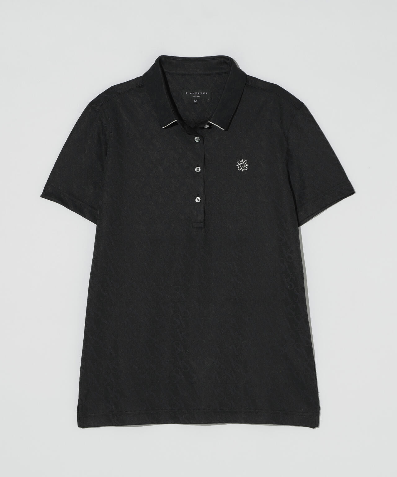 吸水速乾】SAロゴジャガード無地半袖シャツ (WOMENS) | St ANDREWS
