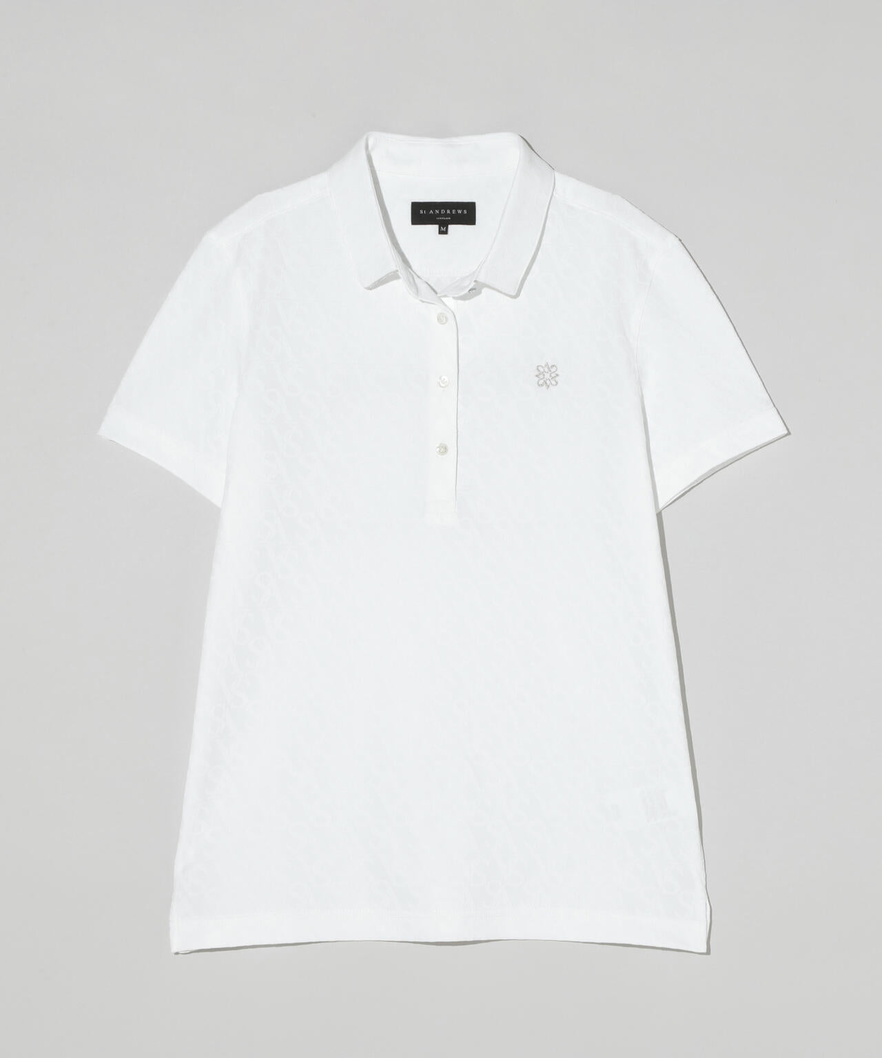 SAロゴジャガード無地半袖シャツ (WOMENS)