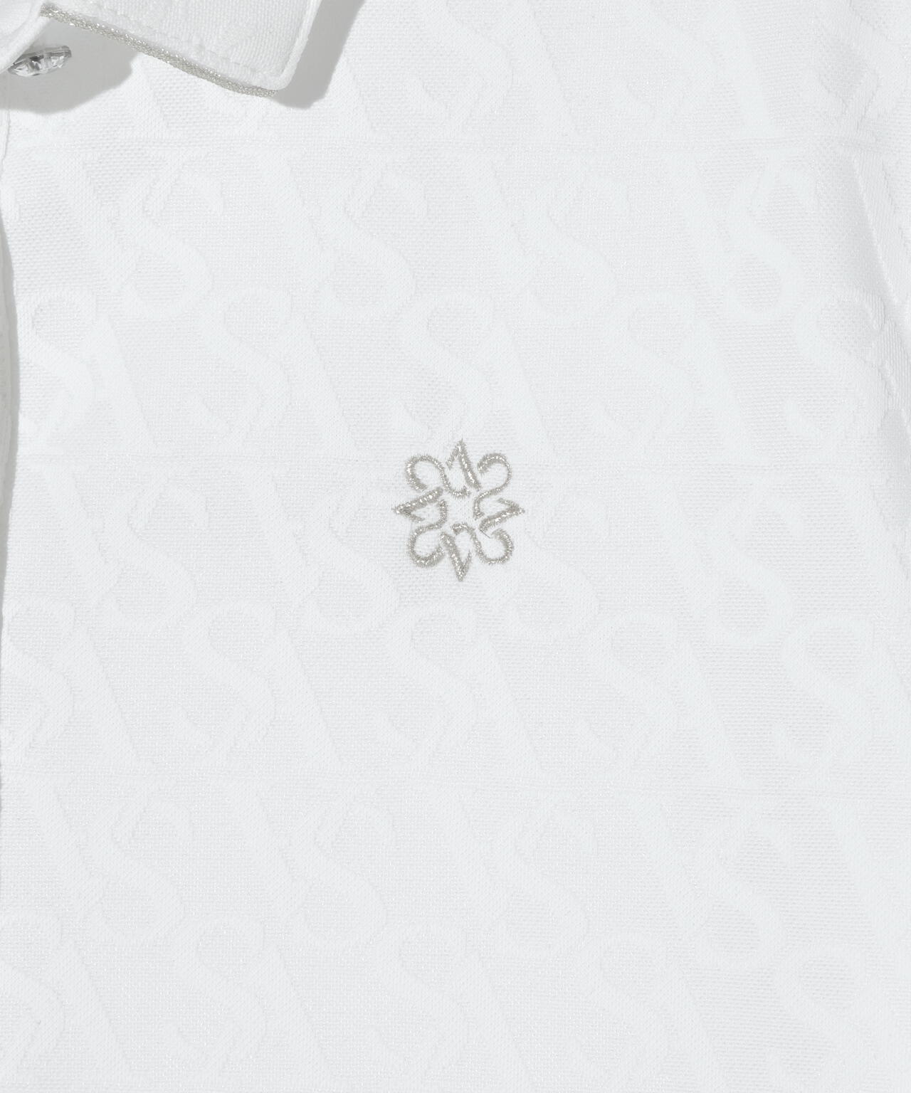 SAロゴジャガード無地半袖シャツ (WOMENS)