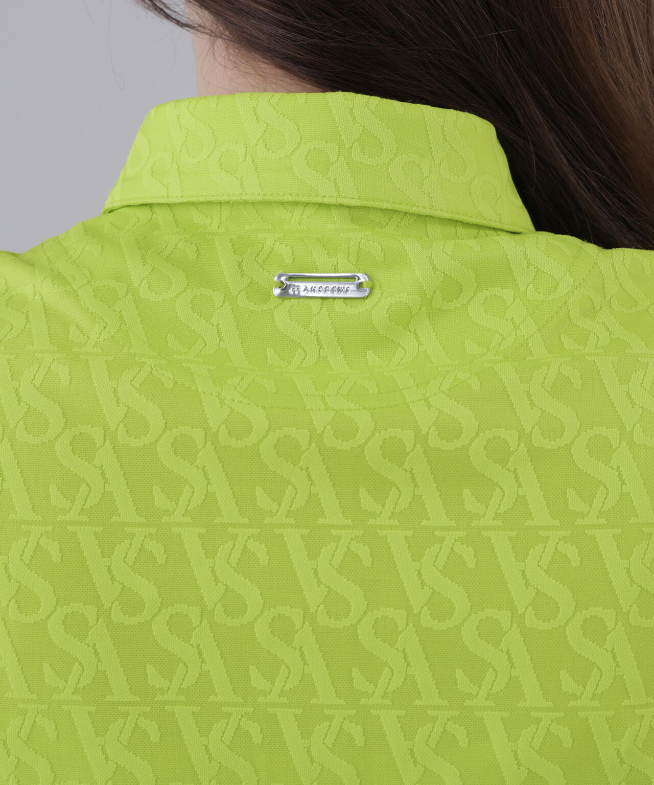 SAロゴジャガード無地半袖シャツ (WOMENS)