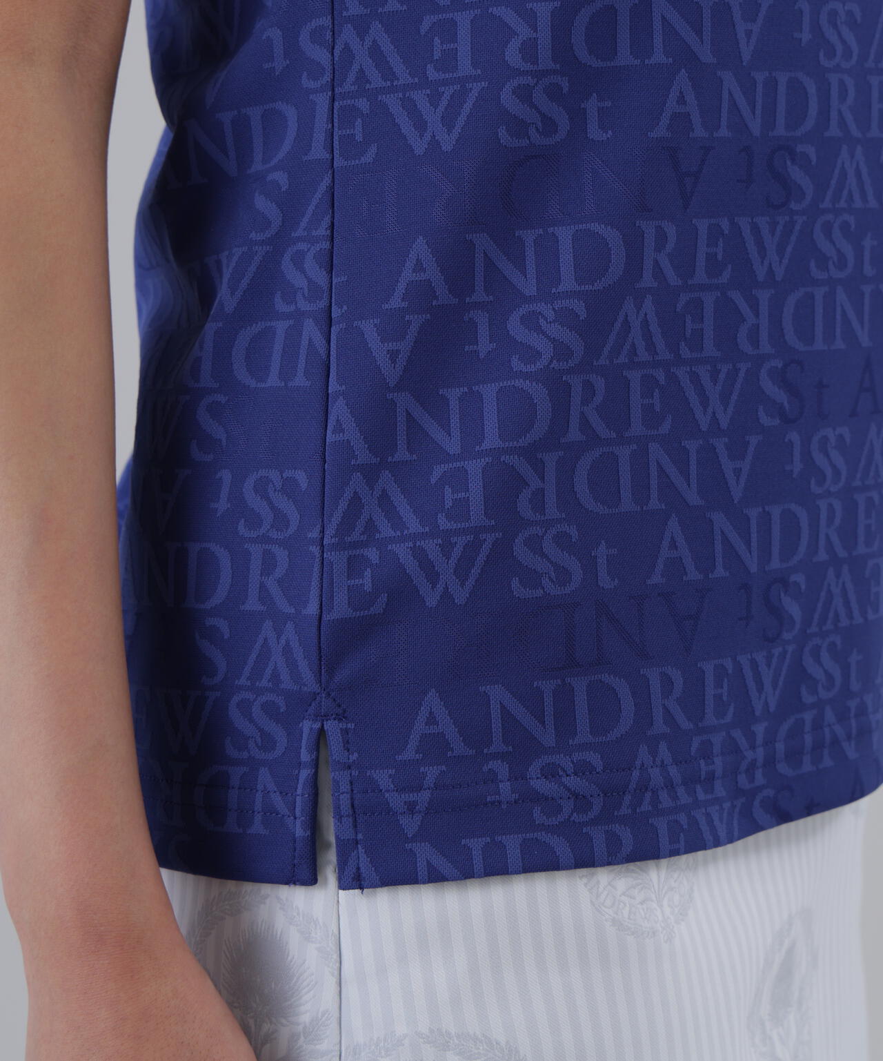 ダブルロゴジャガード無地半袖シャツ (WOMENS)