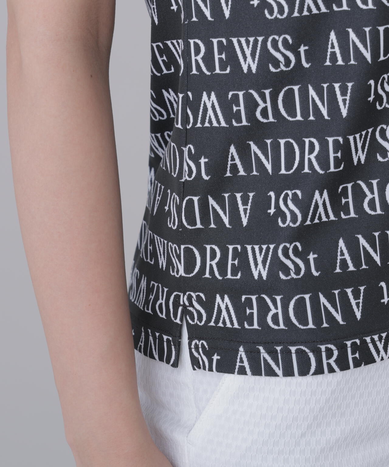 ダブルロゴジャガード半袖ポロシャツ (WOMENS)