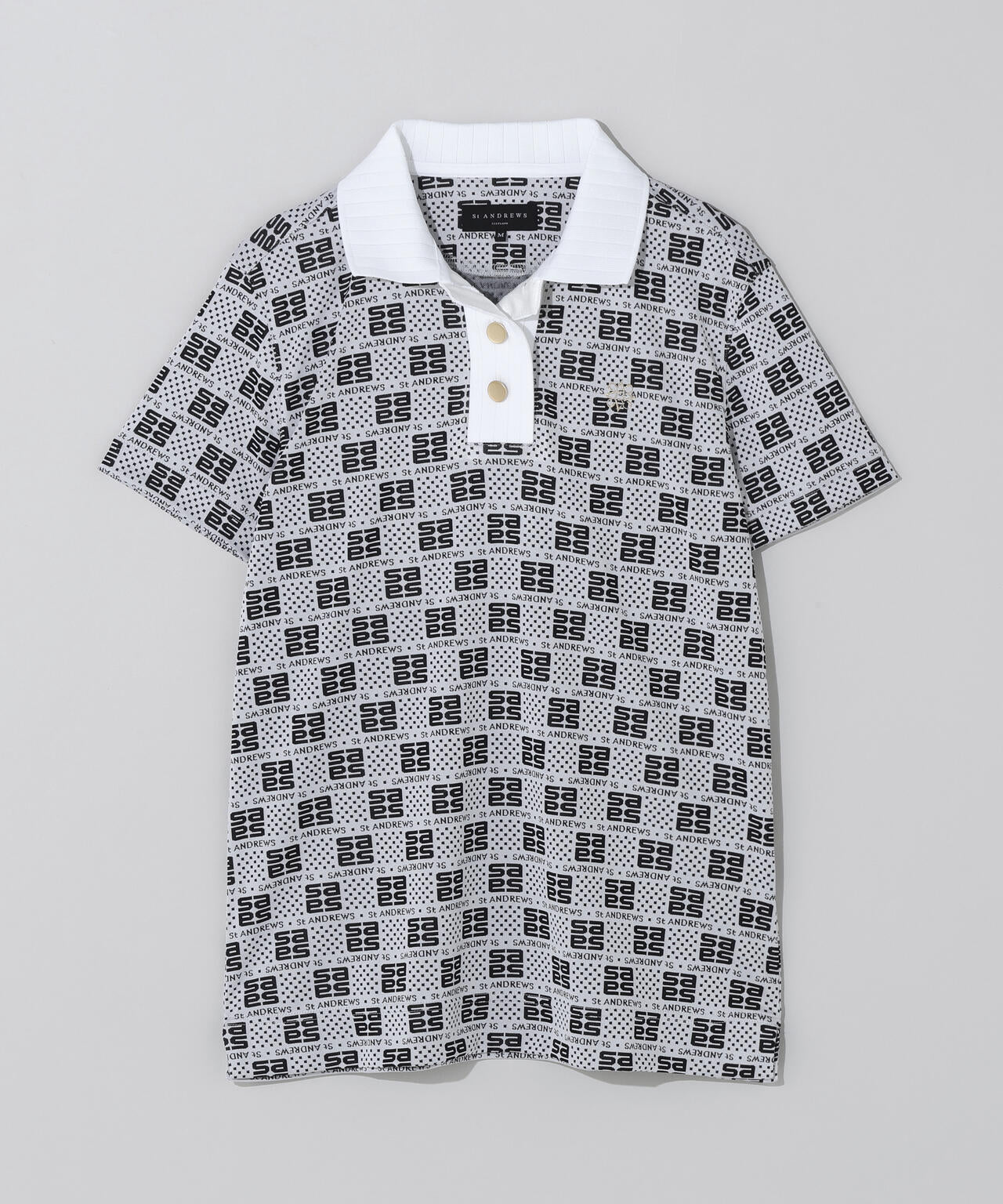 吸水速乾】SAモノグラムジャガード半袖ポロシャツ (WOMENS) | St