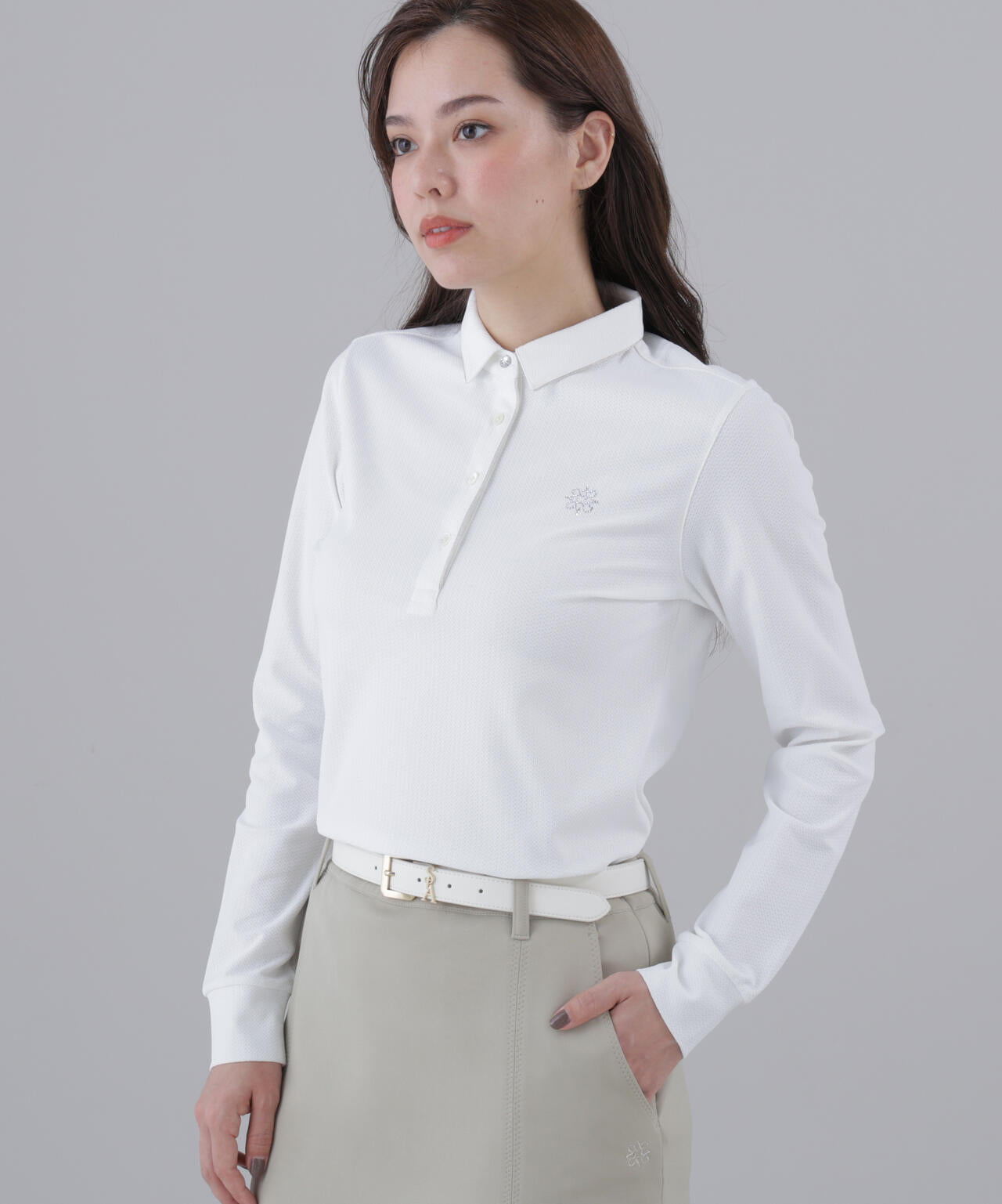 吸水速乾】【UVカット】SPX裏使いジャガード長袖シャツ (WOMENS) | St
