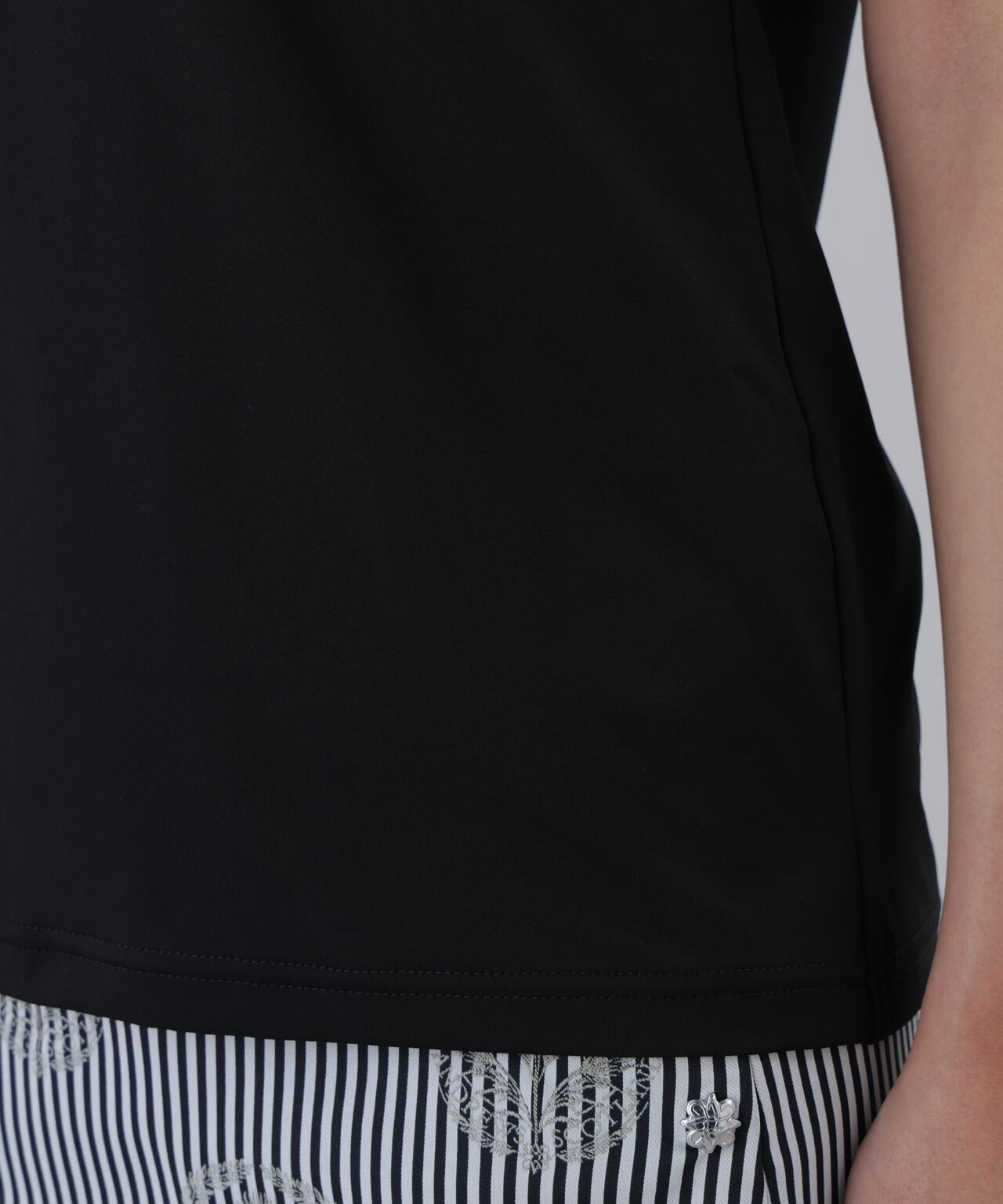 ポリエステルベア天竺ハイネックカットソー (WOMENS)