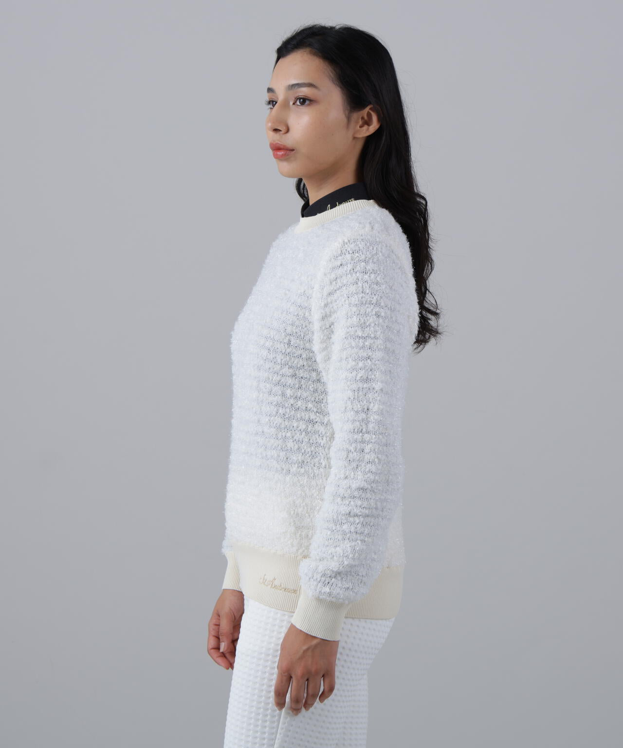 ファンシークルーネックニットプルオーバー (WOMENS)